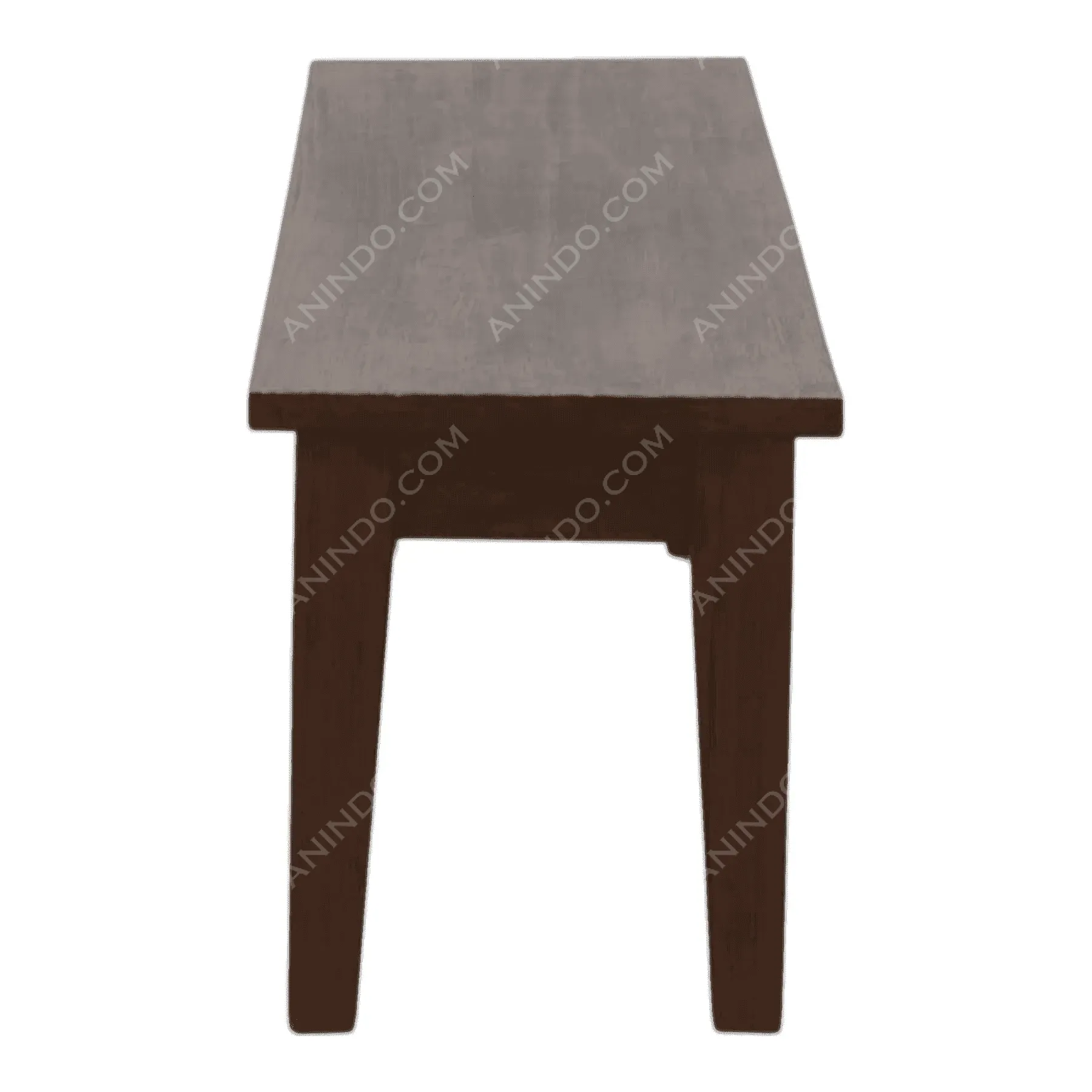 Simple dark wooden table front view