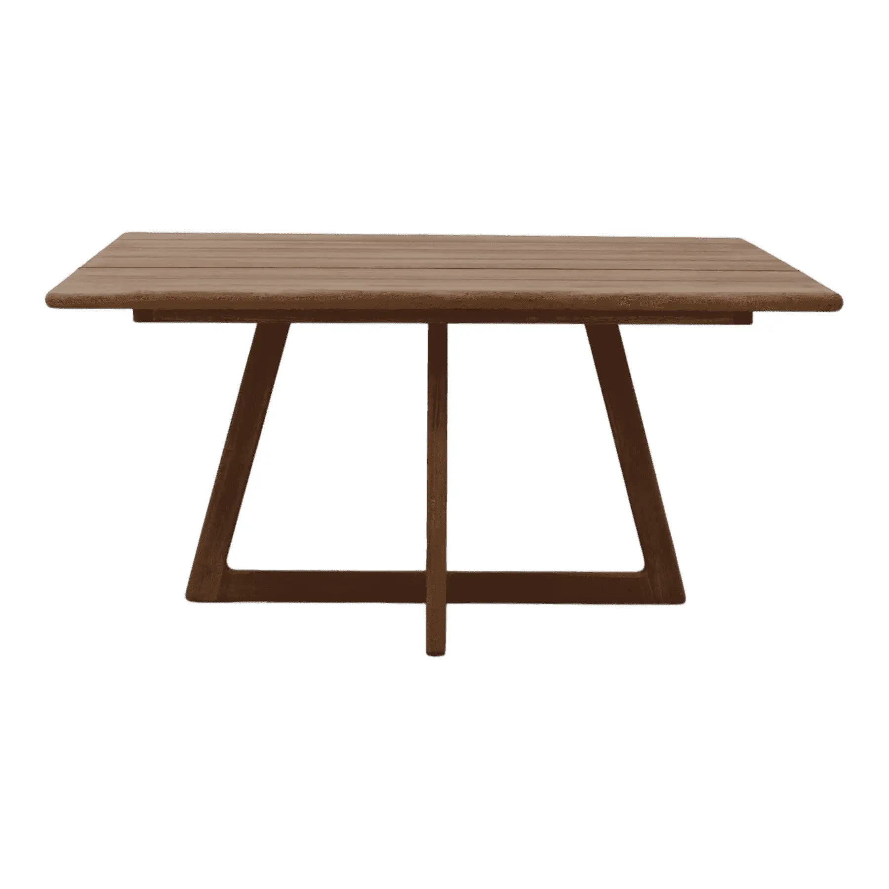 Modern wooden dining table with sturdy base