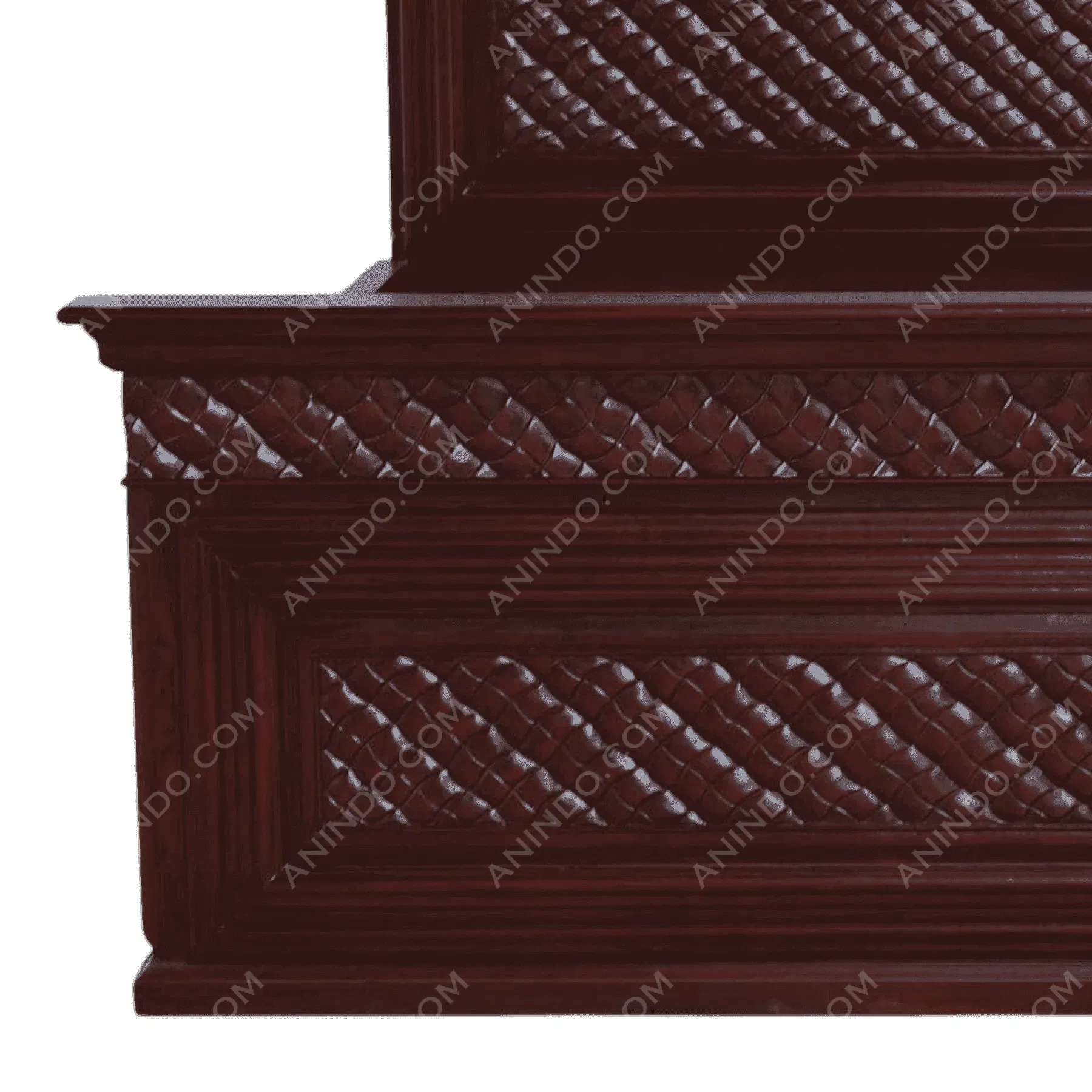 Dark wood carved furniture panel design