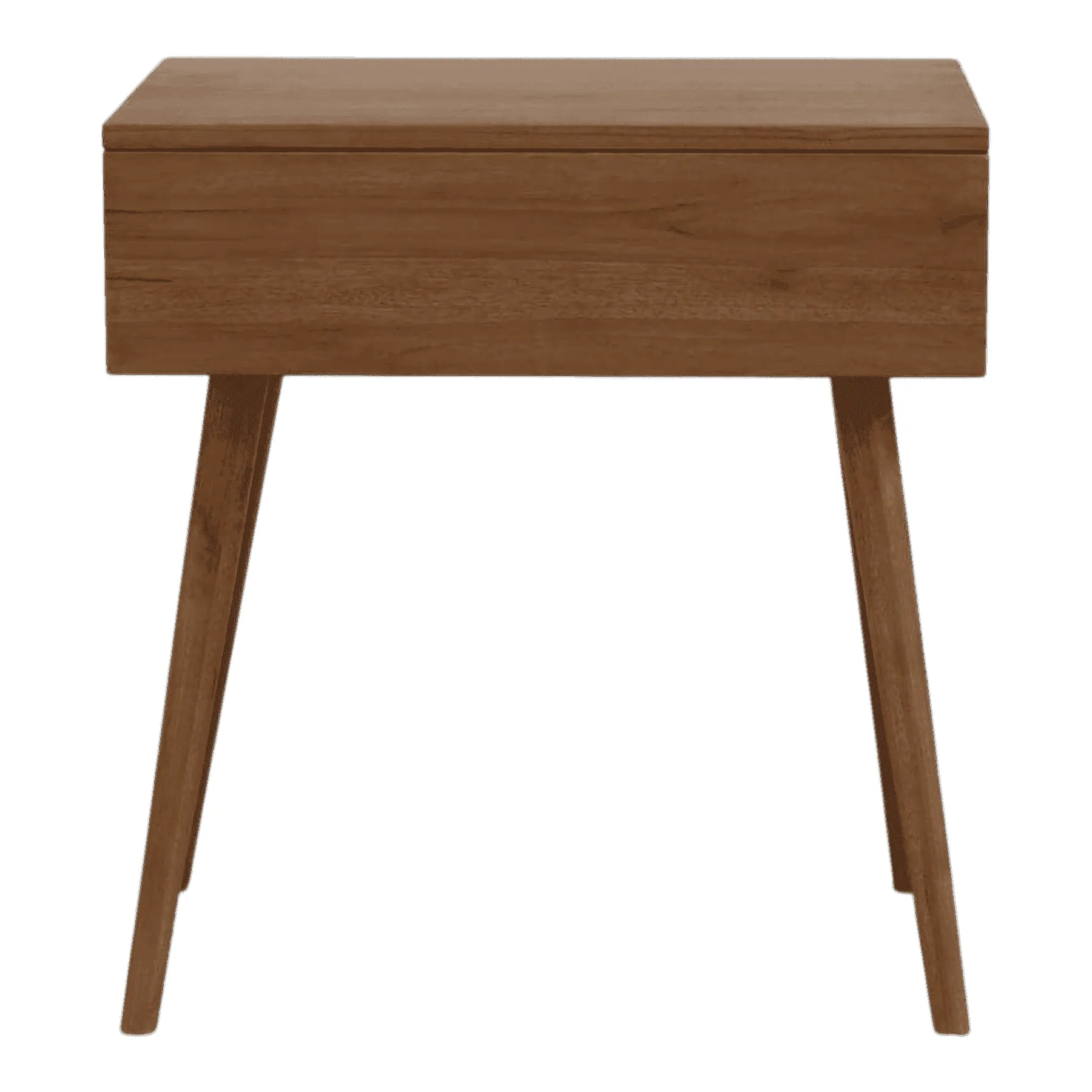 Mid-century modern wooden side table with drawer
