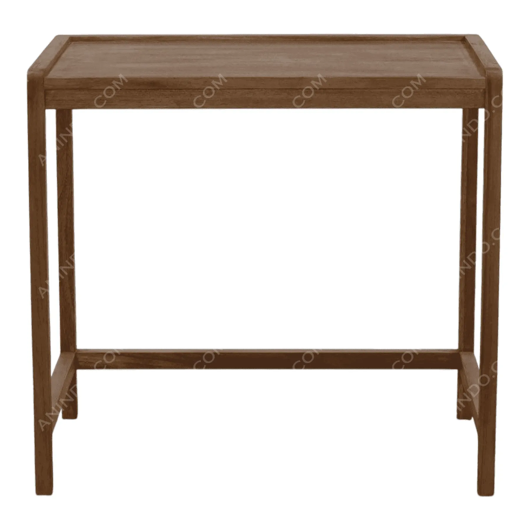 Simple wooden rectangular side table