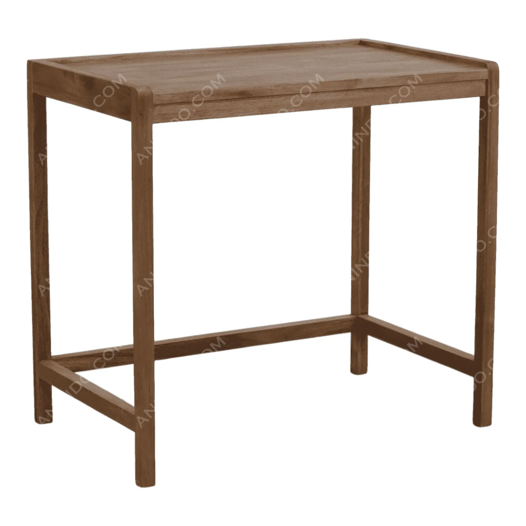Simple wooden rectangular side table