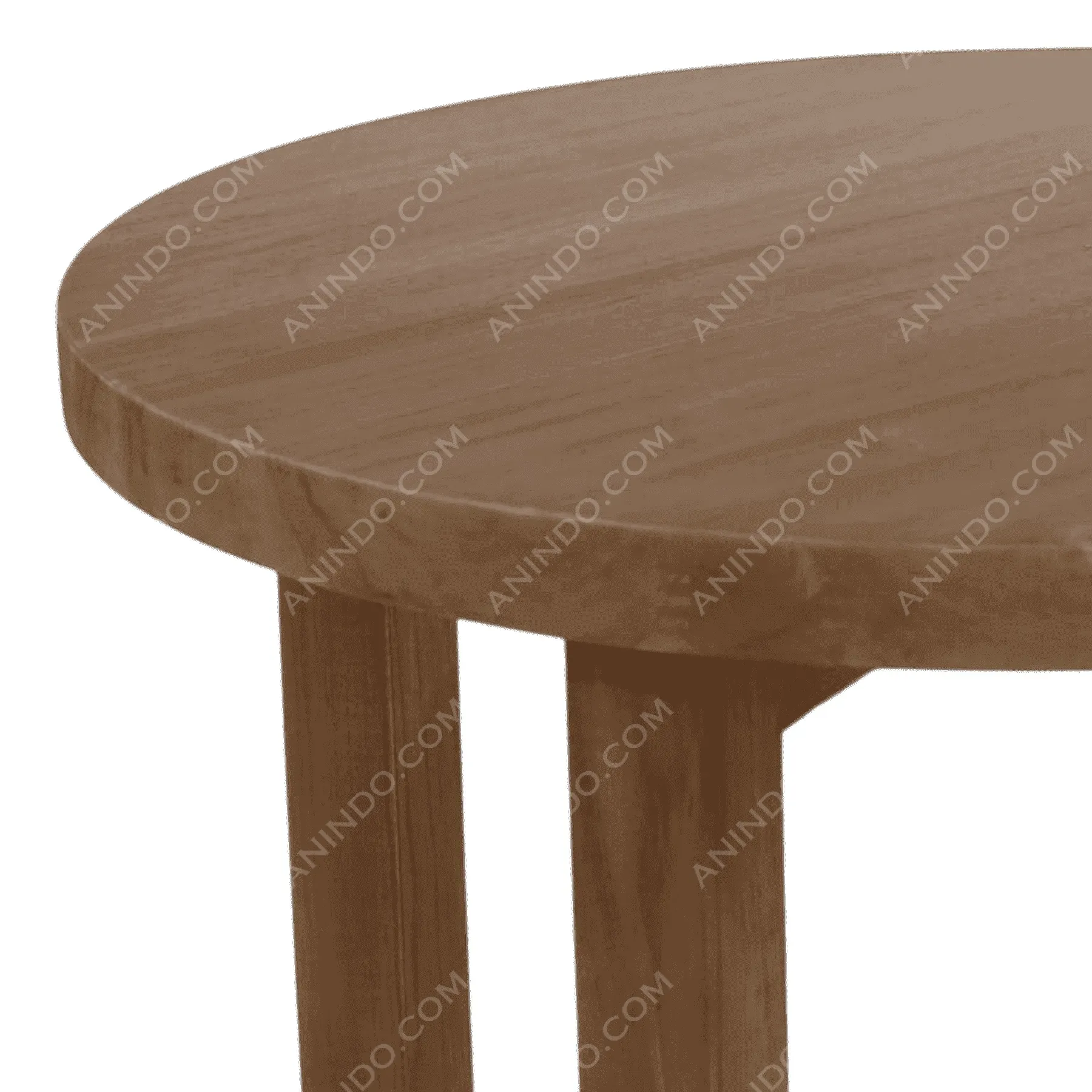 Round wooden table with simple design