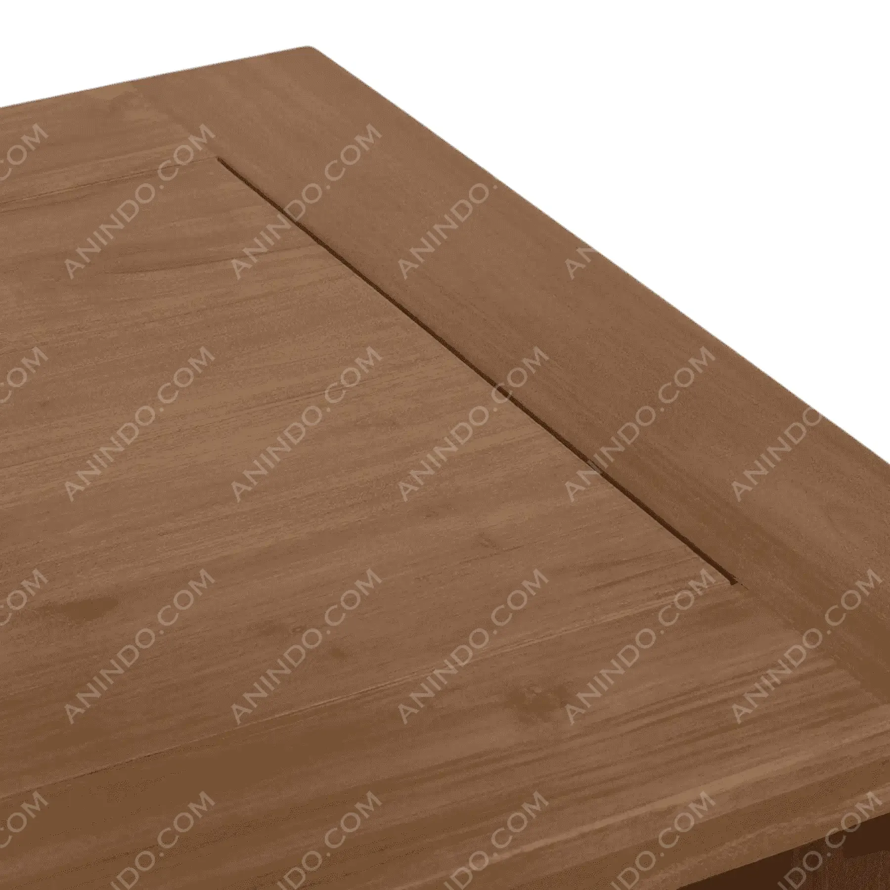 Close-up of wooden table corner surface