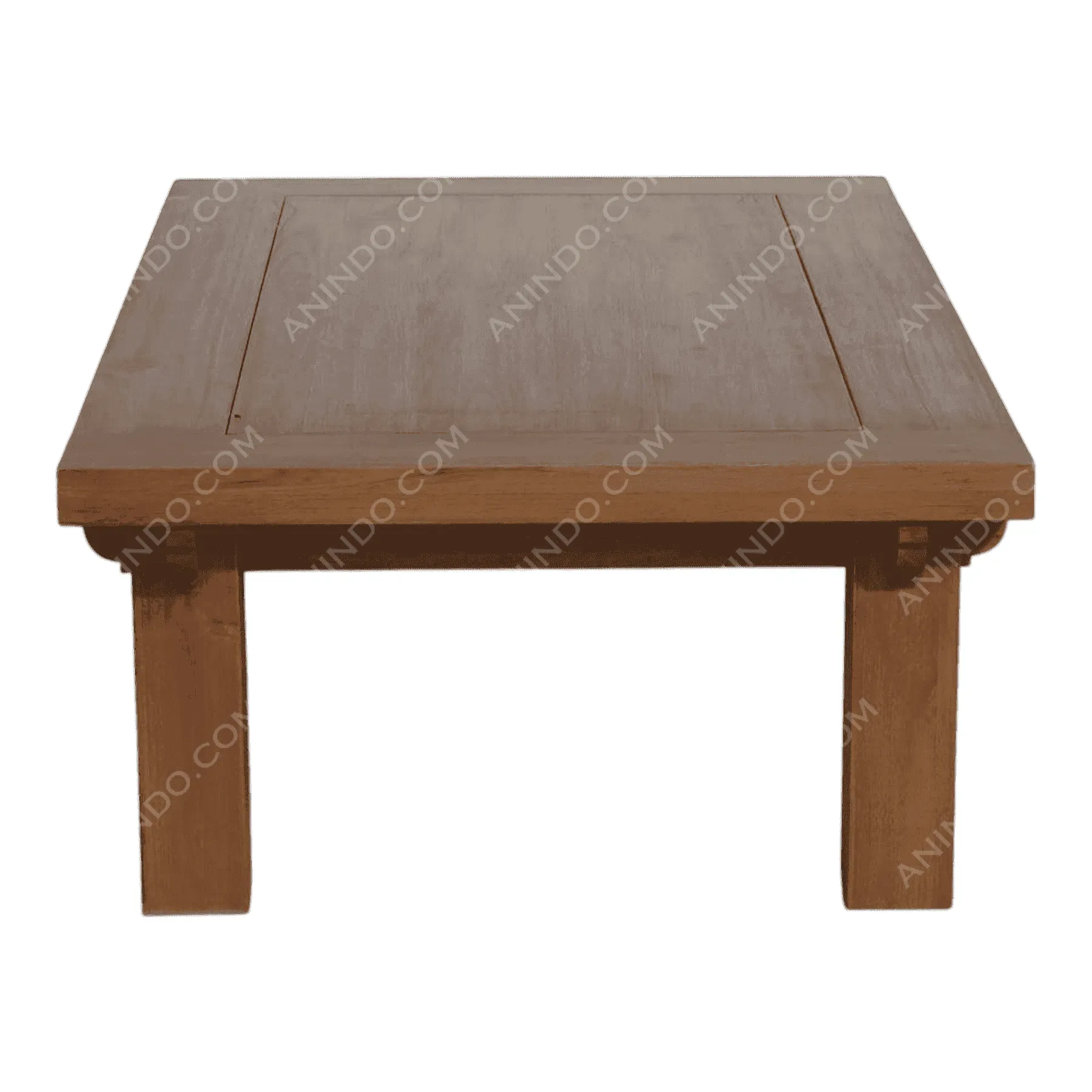 Rectangular wooden coffee table with sturdy legs