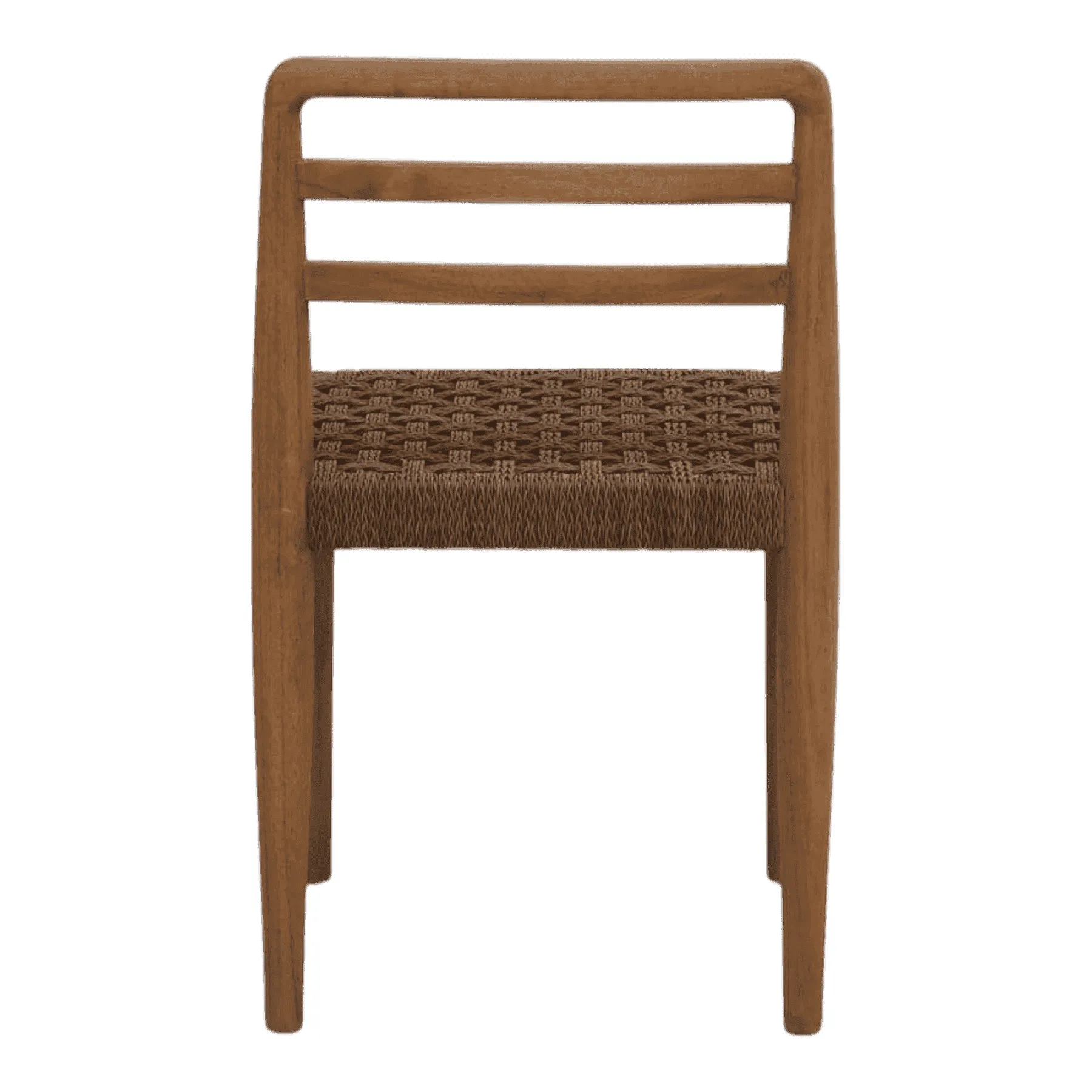 Wooden chair with woven seat