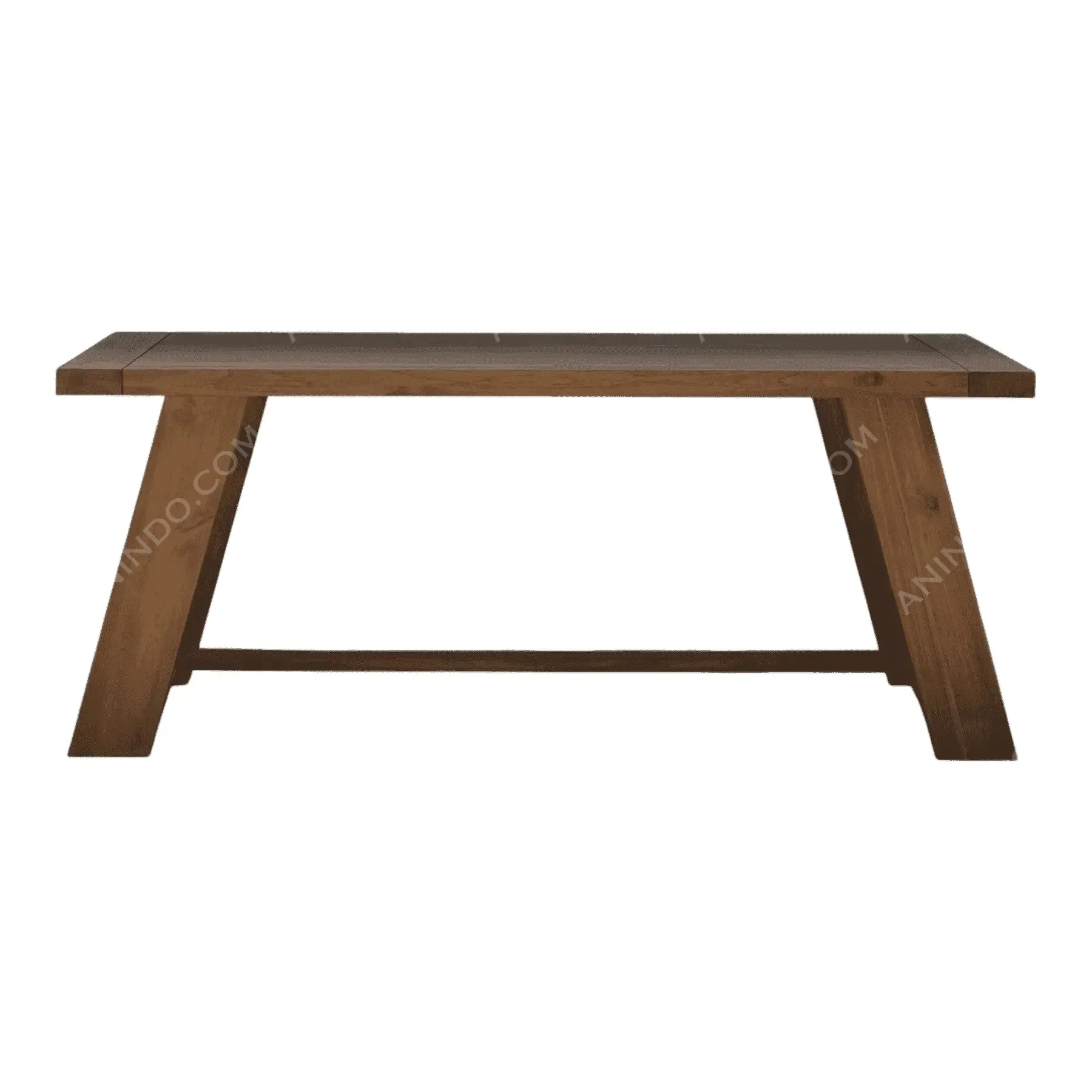 Modern wooden dining table with angled legs