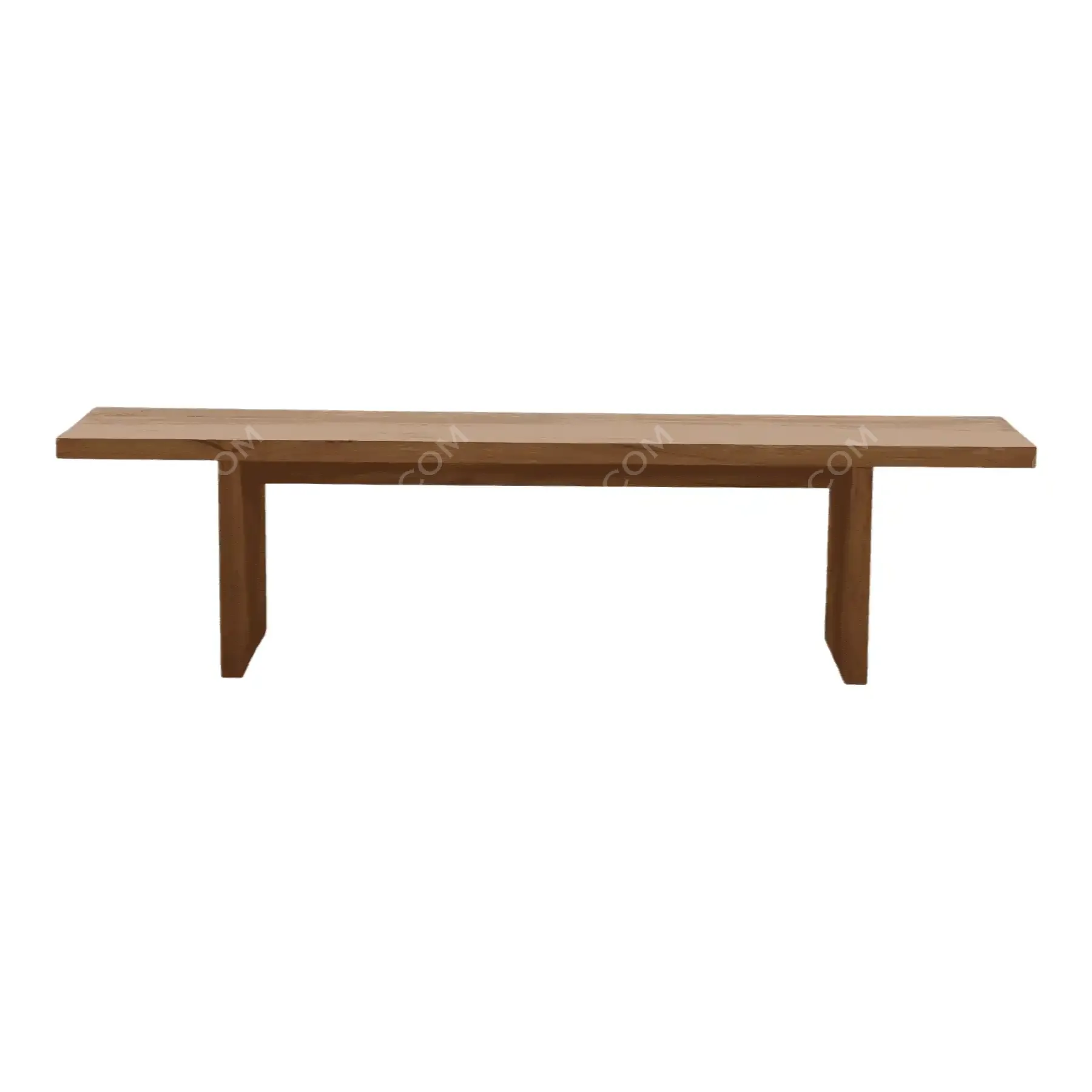 Modern wooden bench with minimalist design