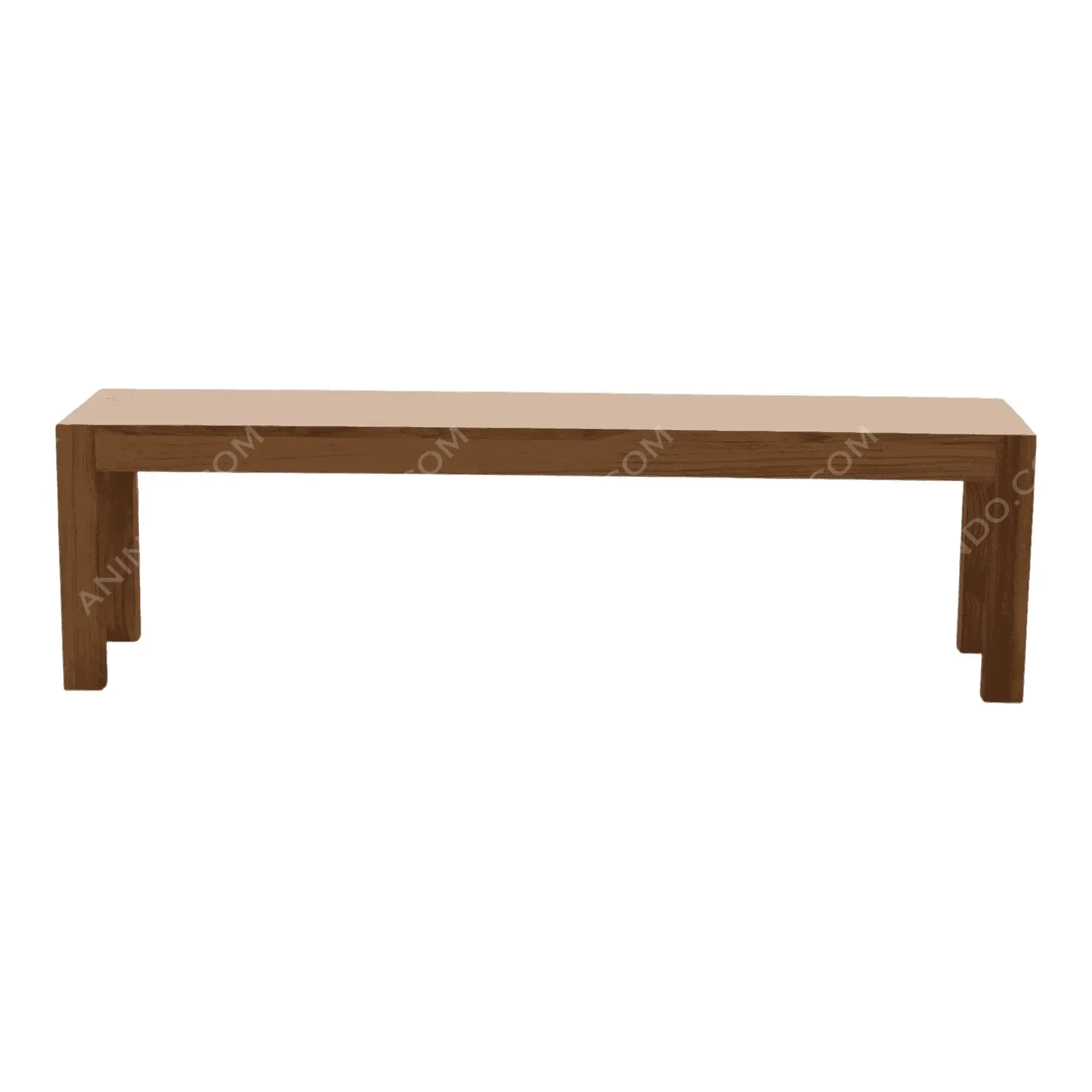 Modern wooden bench with clean design