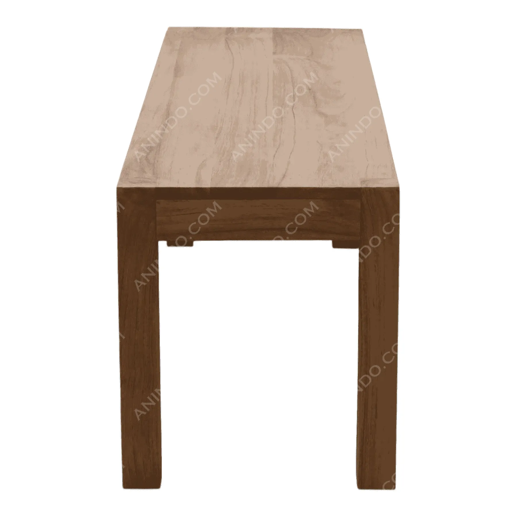 Simple rectangular wooden table front view