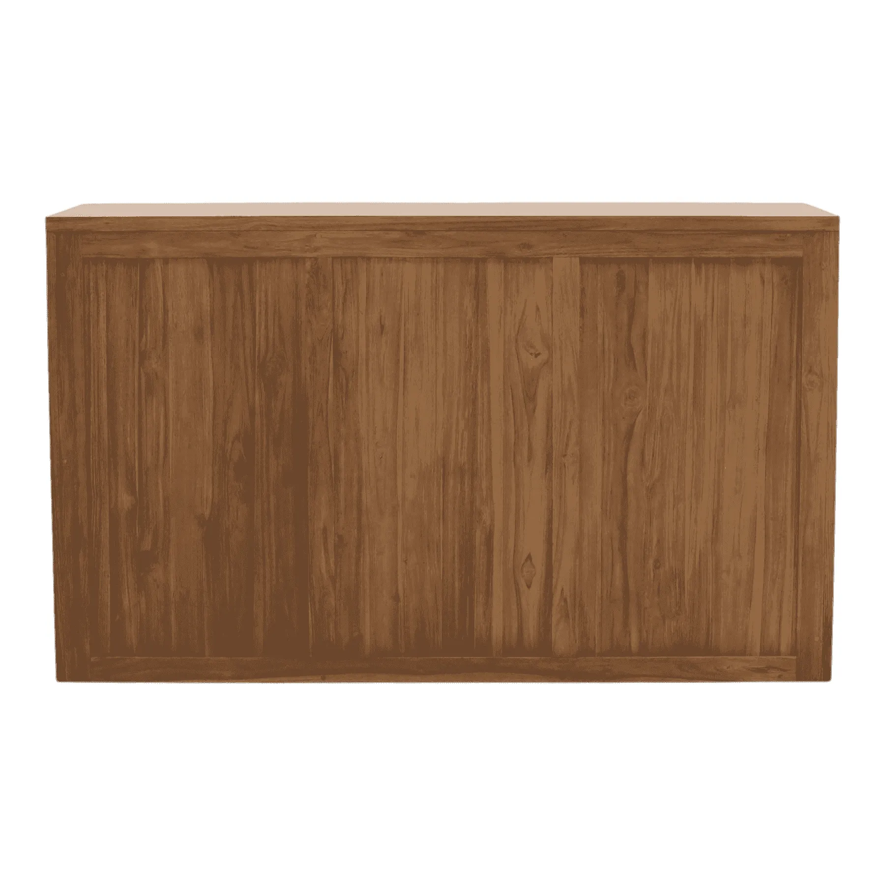 Brown wooden cabinet with panel design