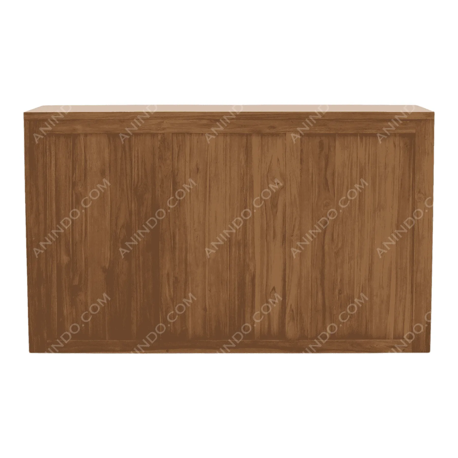 Brown wooden cabinet with panel design