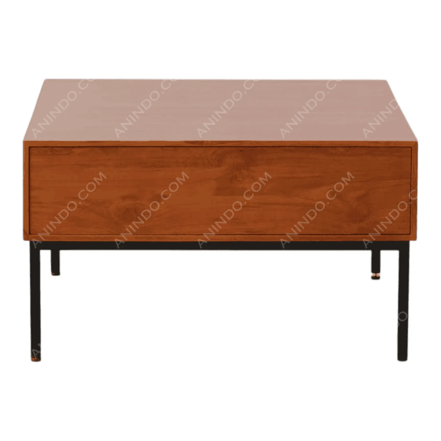 Minimalist Metal-Leg Side Table