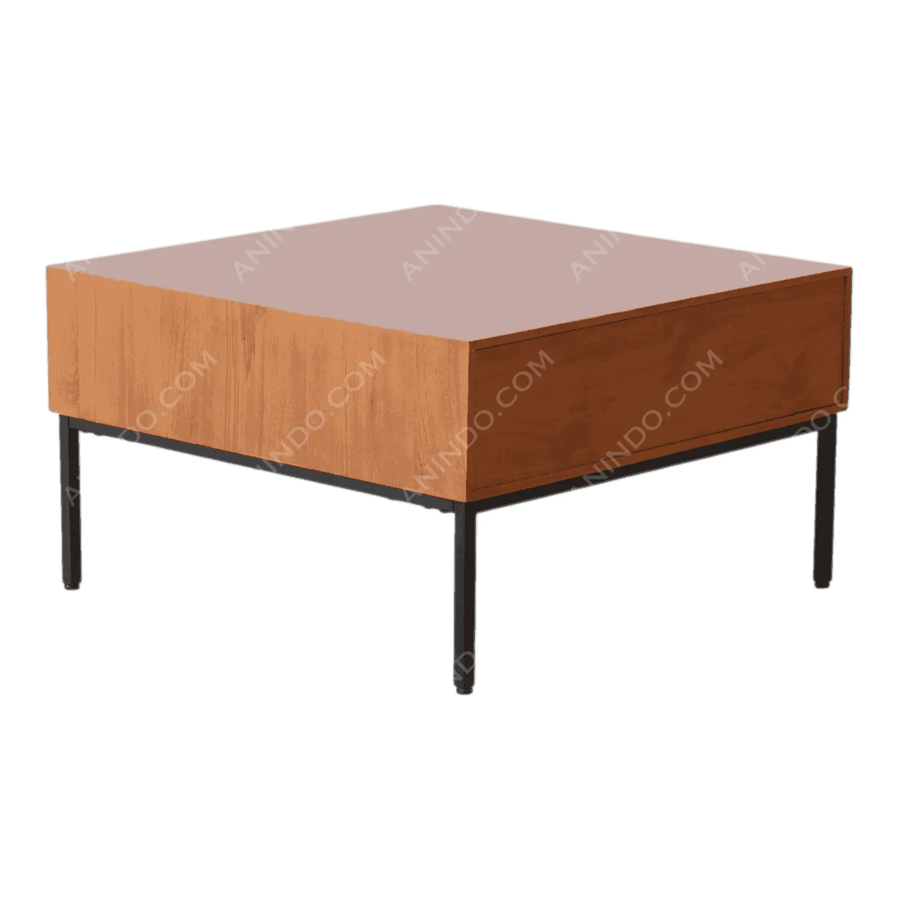Minimalist Metal-Leg Side Table - Image 2