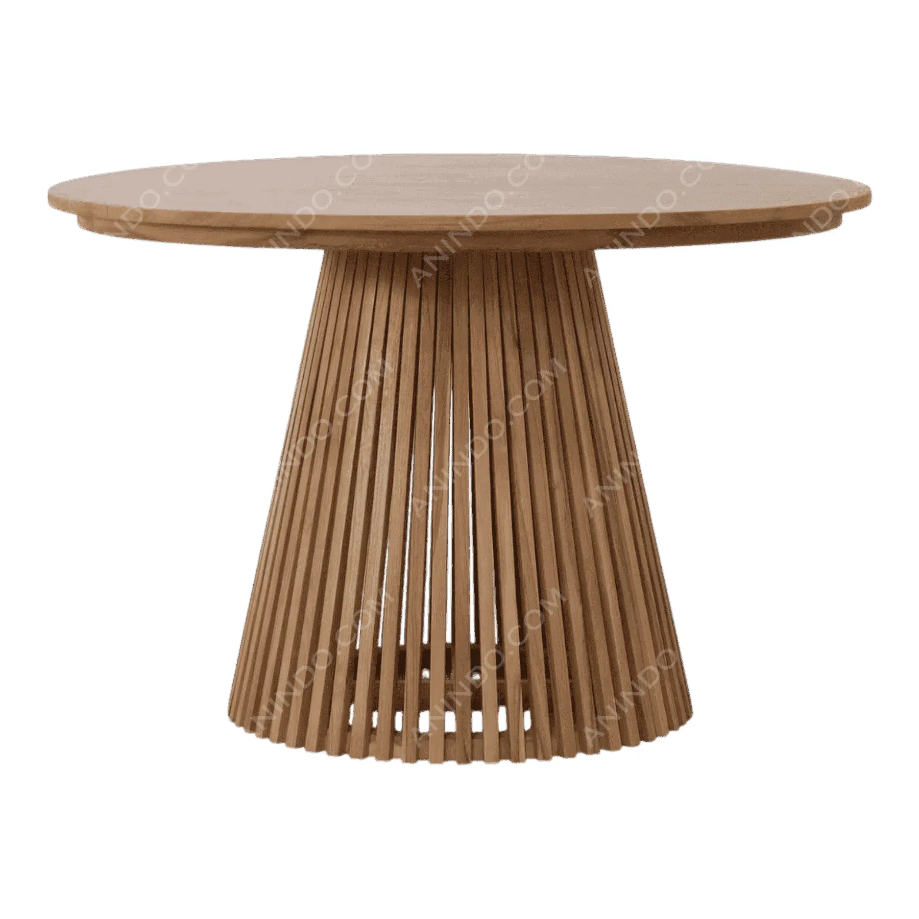 Ray Slatted Pedestal Table