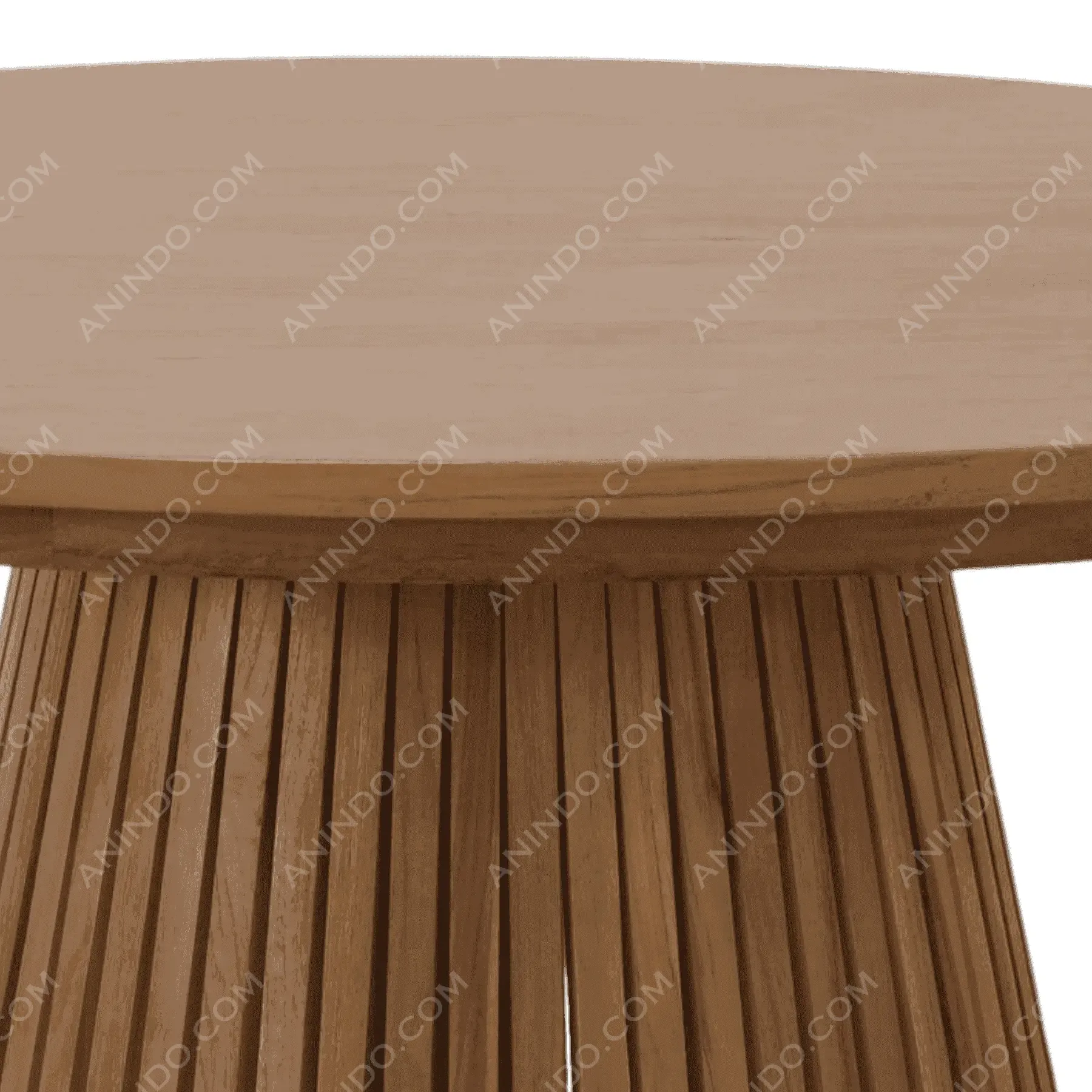 Ray Slatted Pedestal Table - Image 2