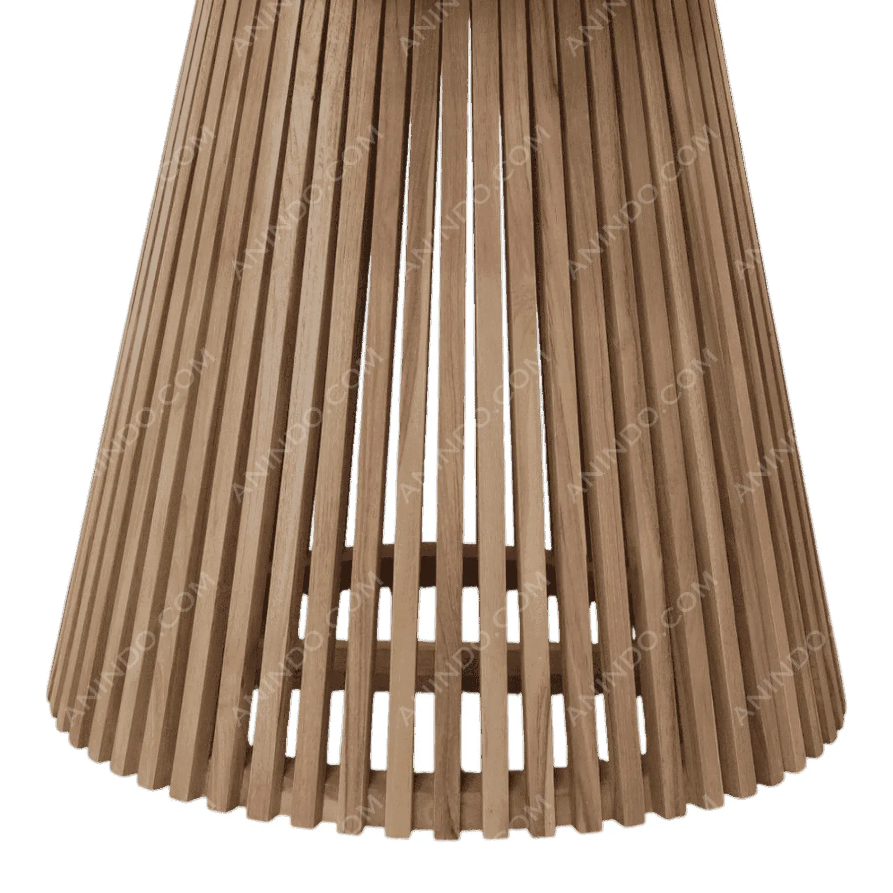 Ray Slatted Pedestal Table - Image 3