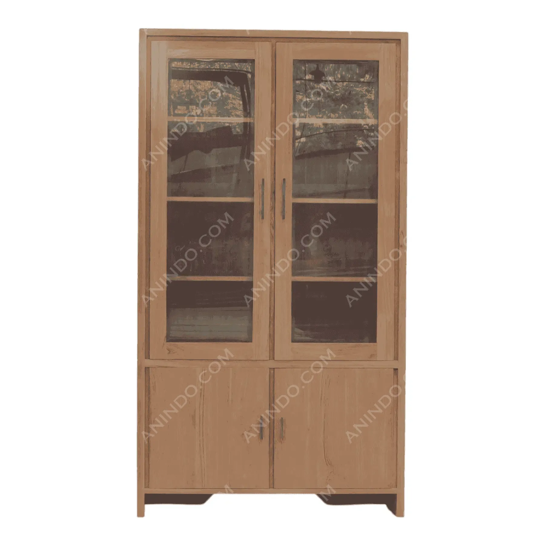 Shaker Teak Display Cabinet