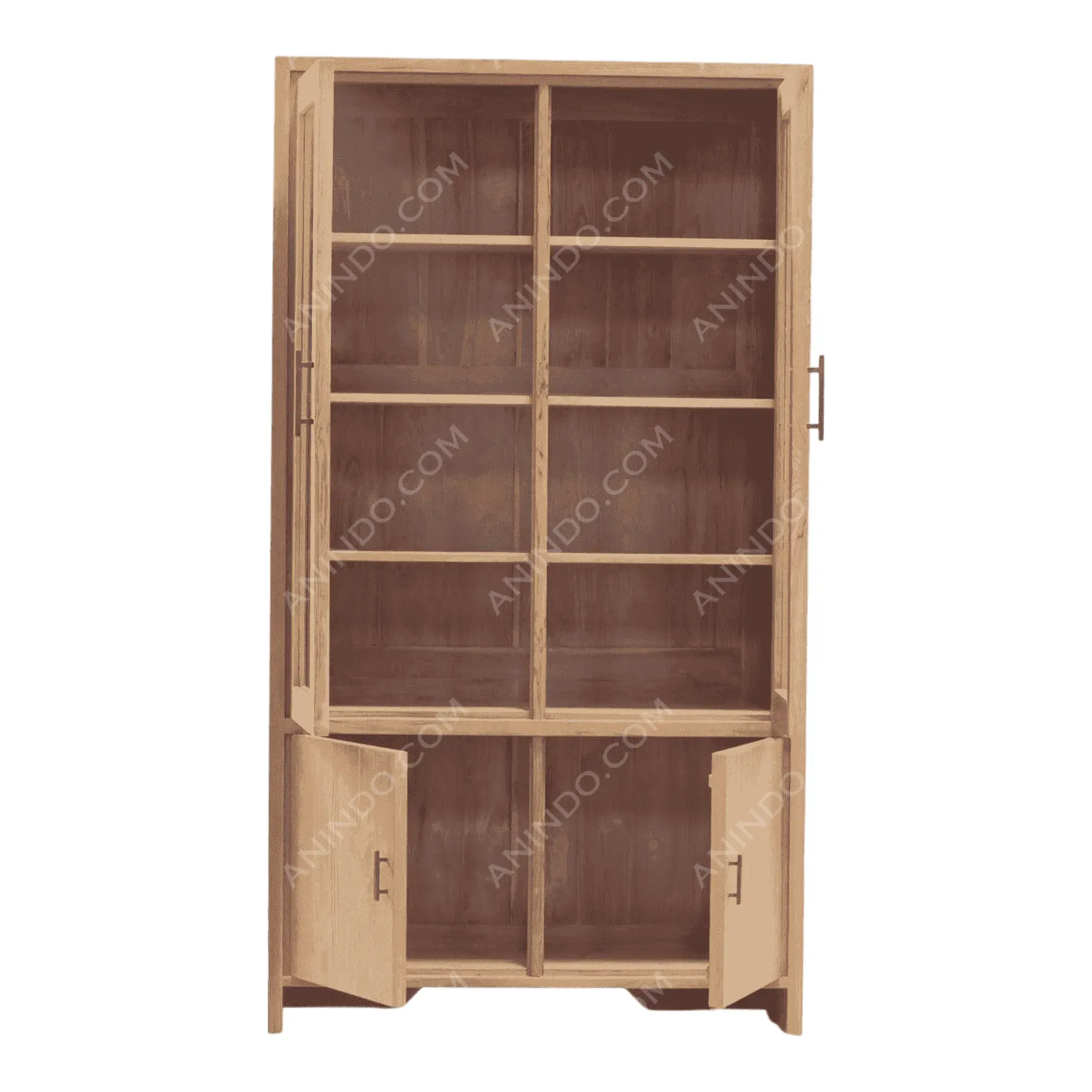 Shaker Teak Display Cabinet - Image 2