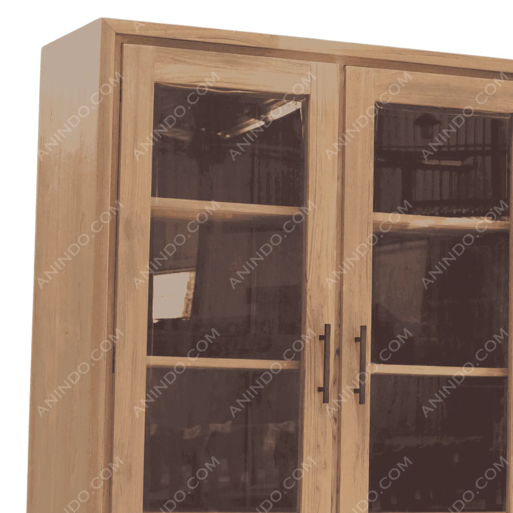 Shaker Teak Display Cabinet - Image 3