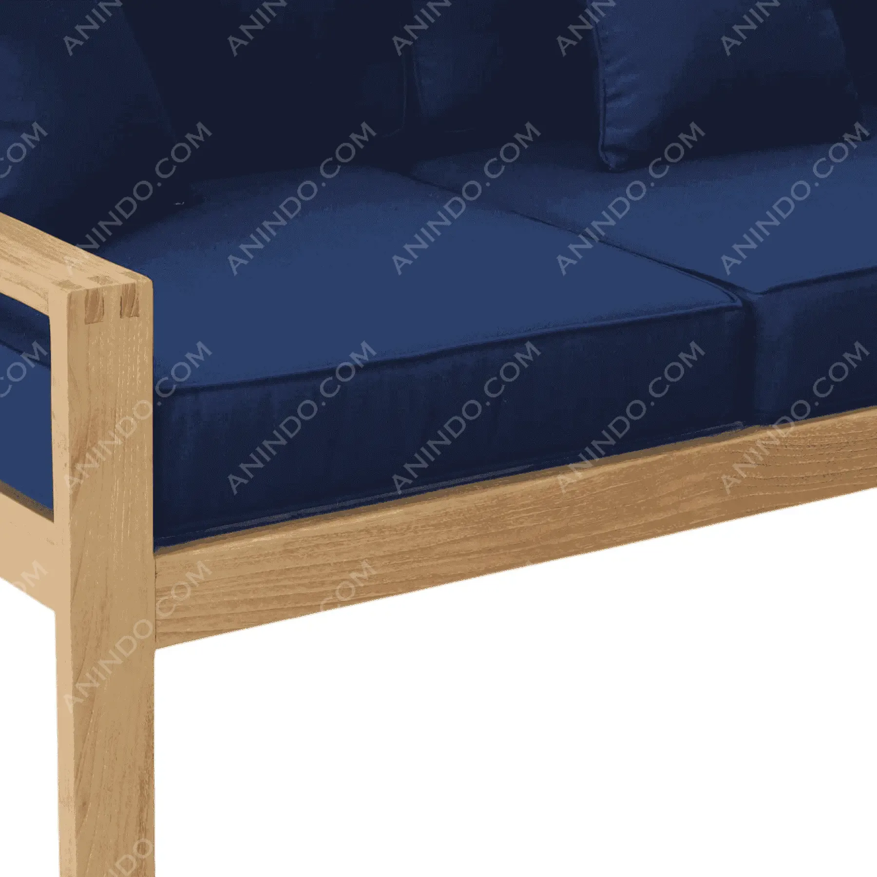 Oslo Teak & Navy Sofa - Image 3