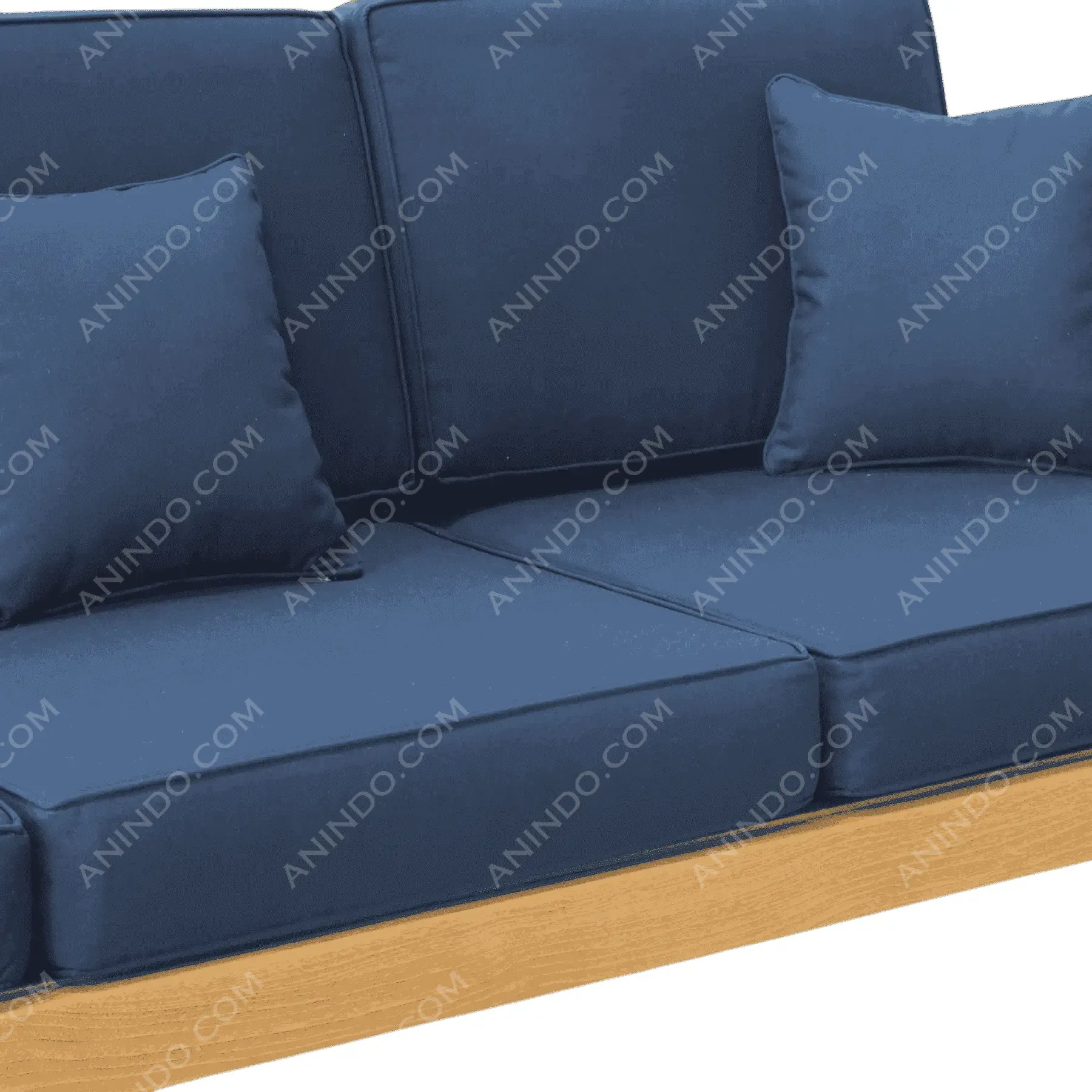 Oslo Teak & Navy Sofa - Image 4