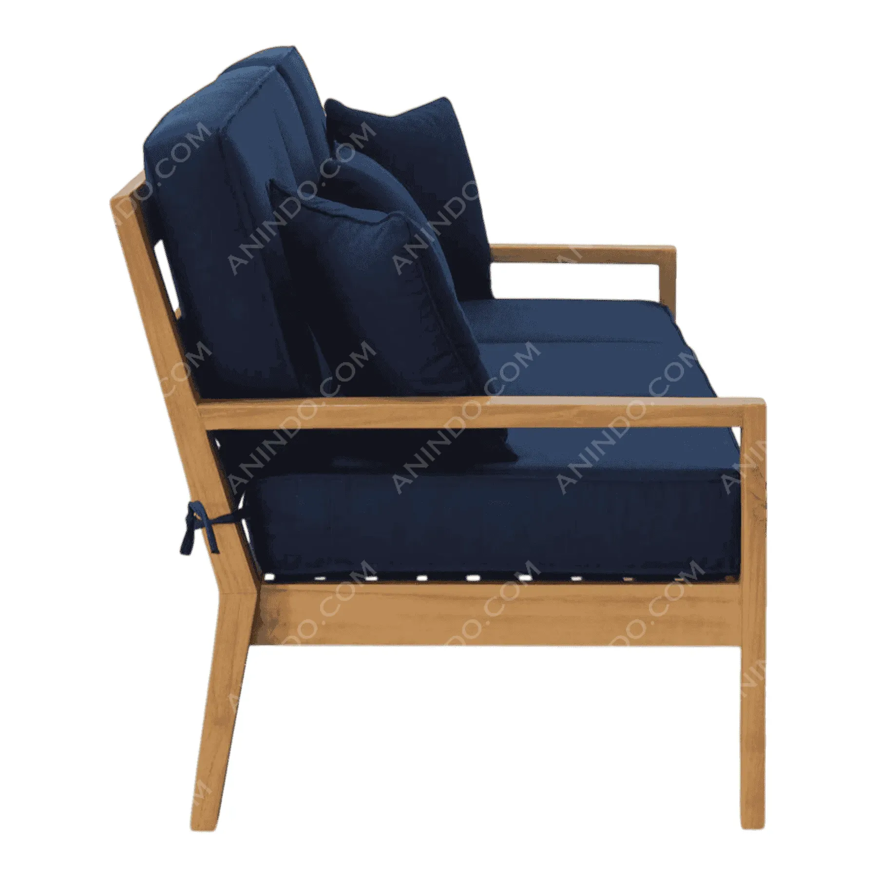 Oslo Teak & Navy Sofa - Image 5