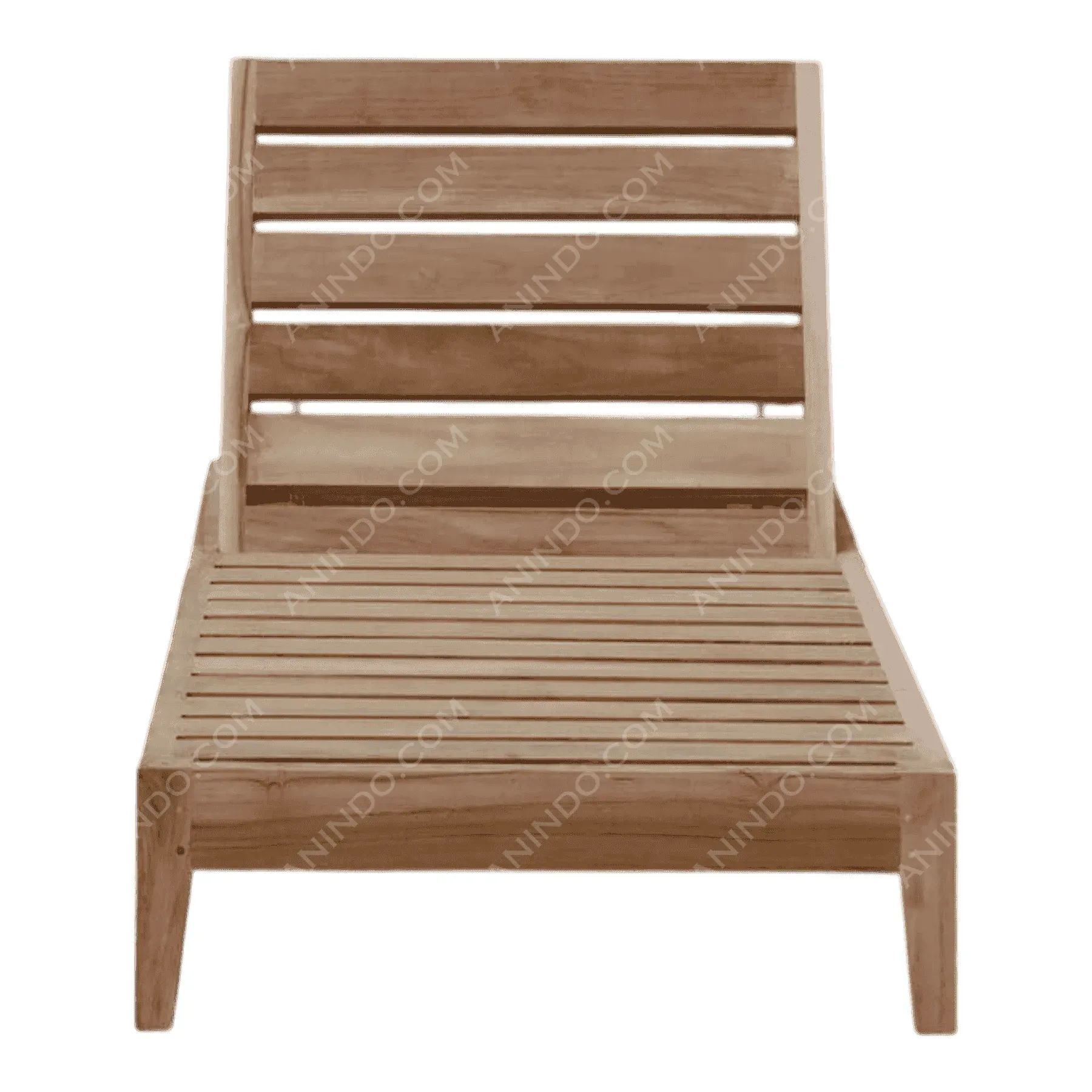 Linear Teak Sun Lounger