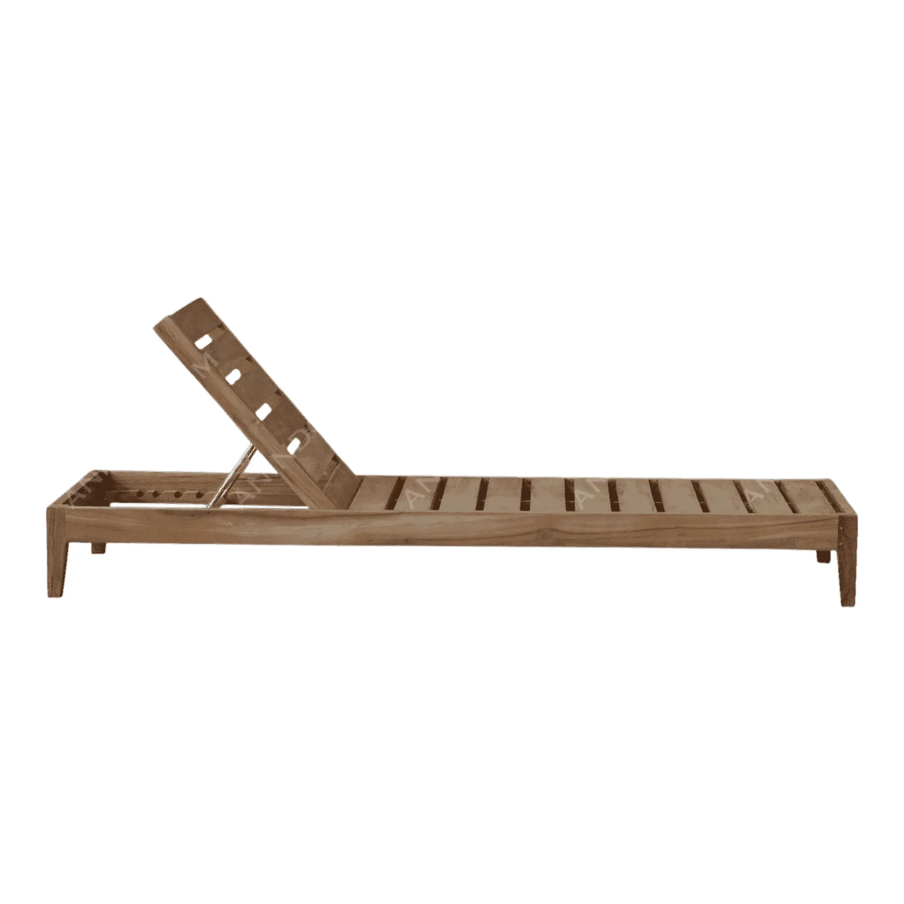 Linear Teak Sun Lounger - Image 3