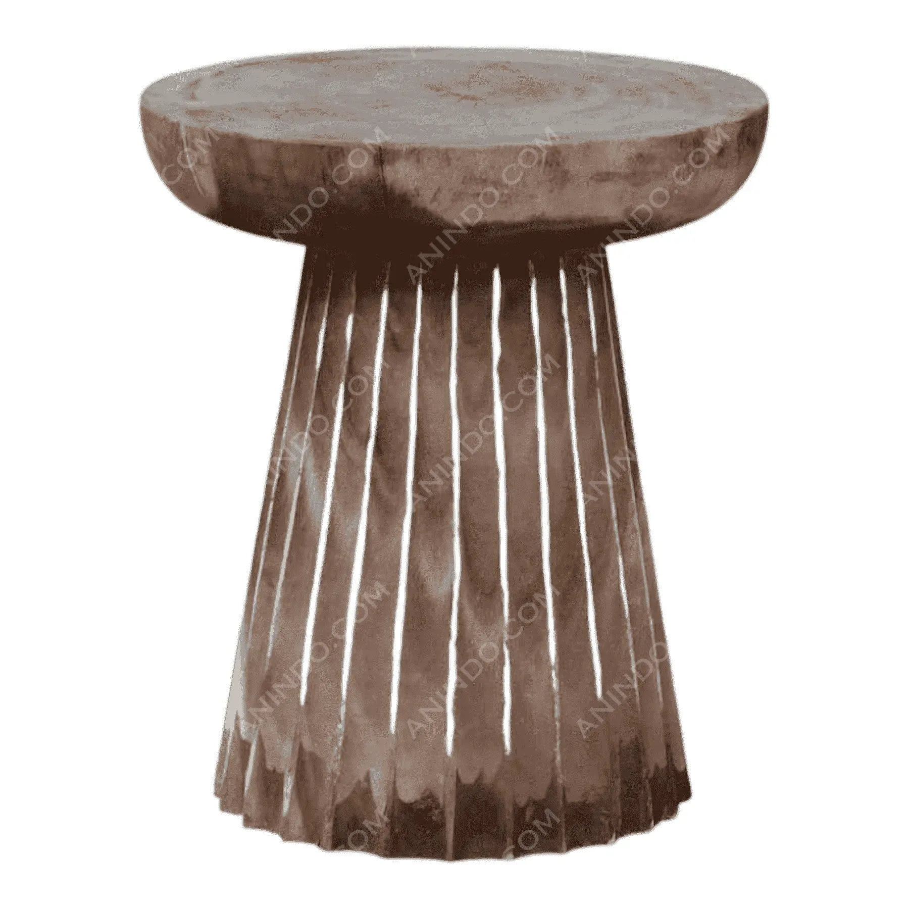 Facet Pedestal Stool
