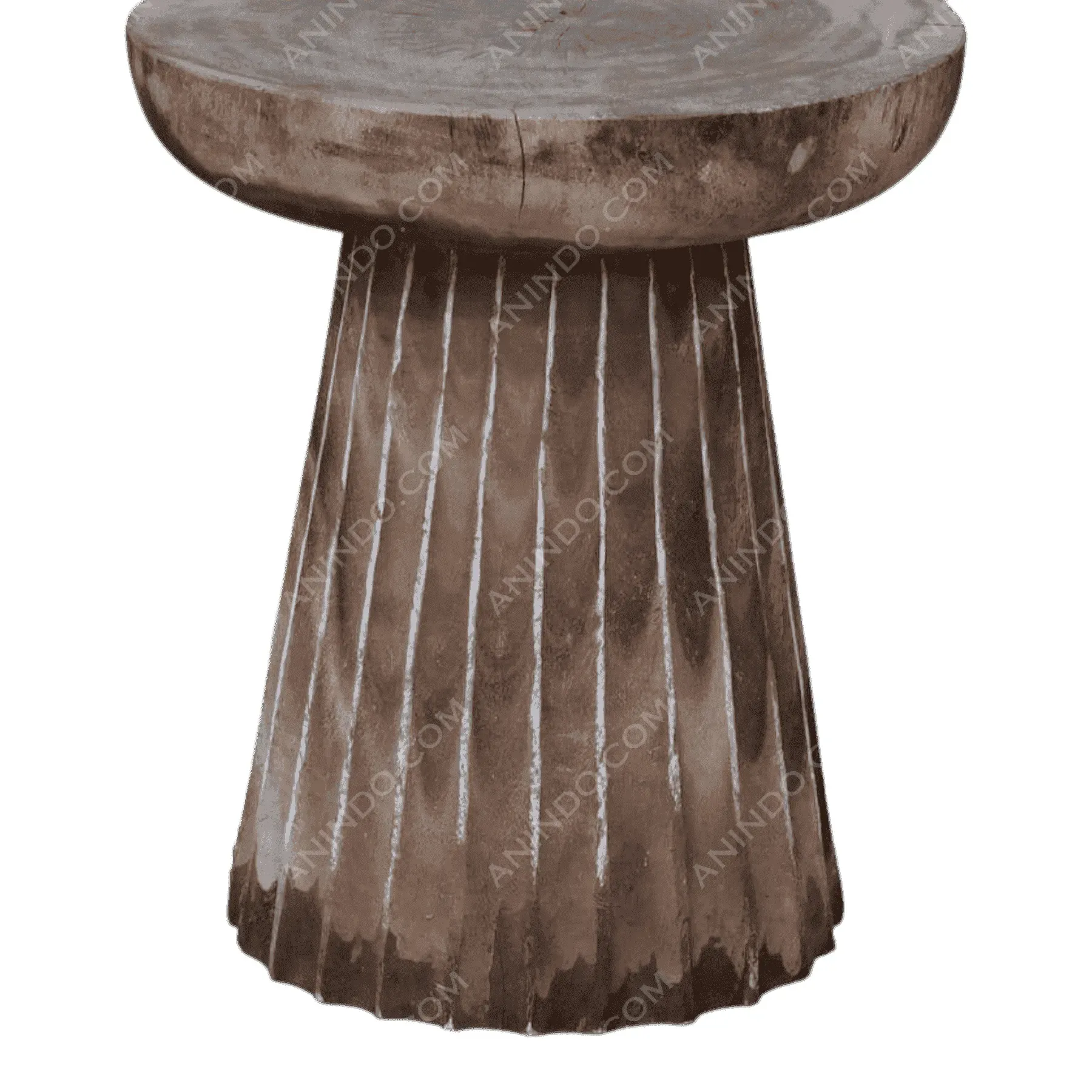 Facet Pedestal Stool - Image 3