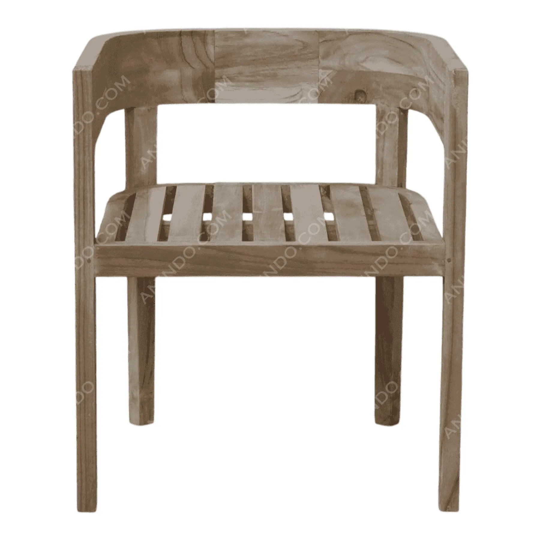 Aura Curved-Back Teak Chair Frame