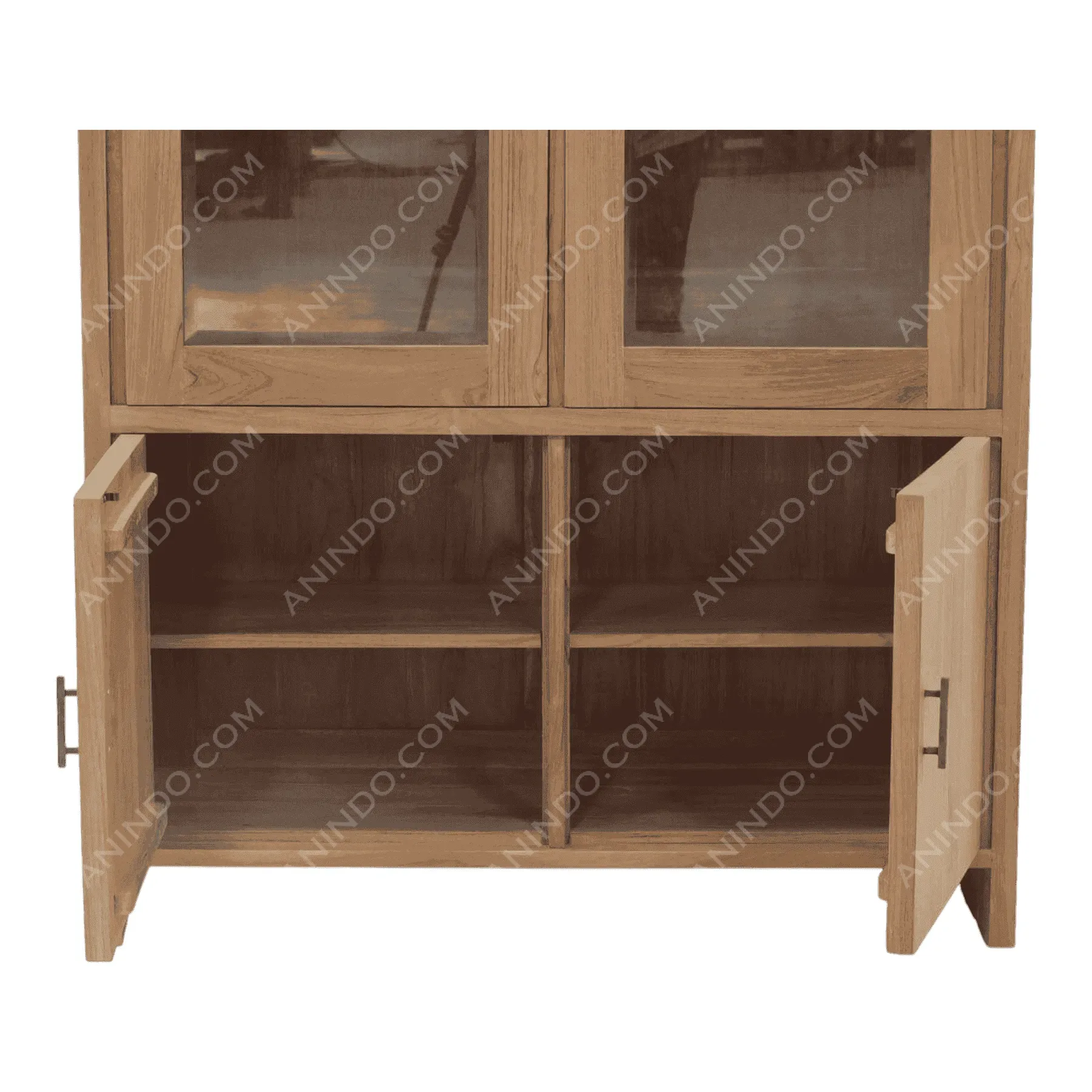 Shaker Teak Display Cabinet - Image 4