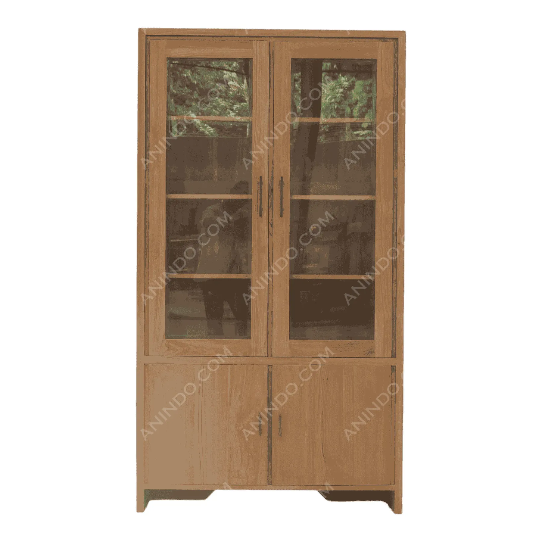 Shaker Teak Display Cabinet