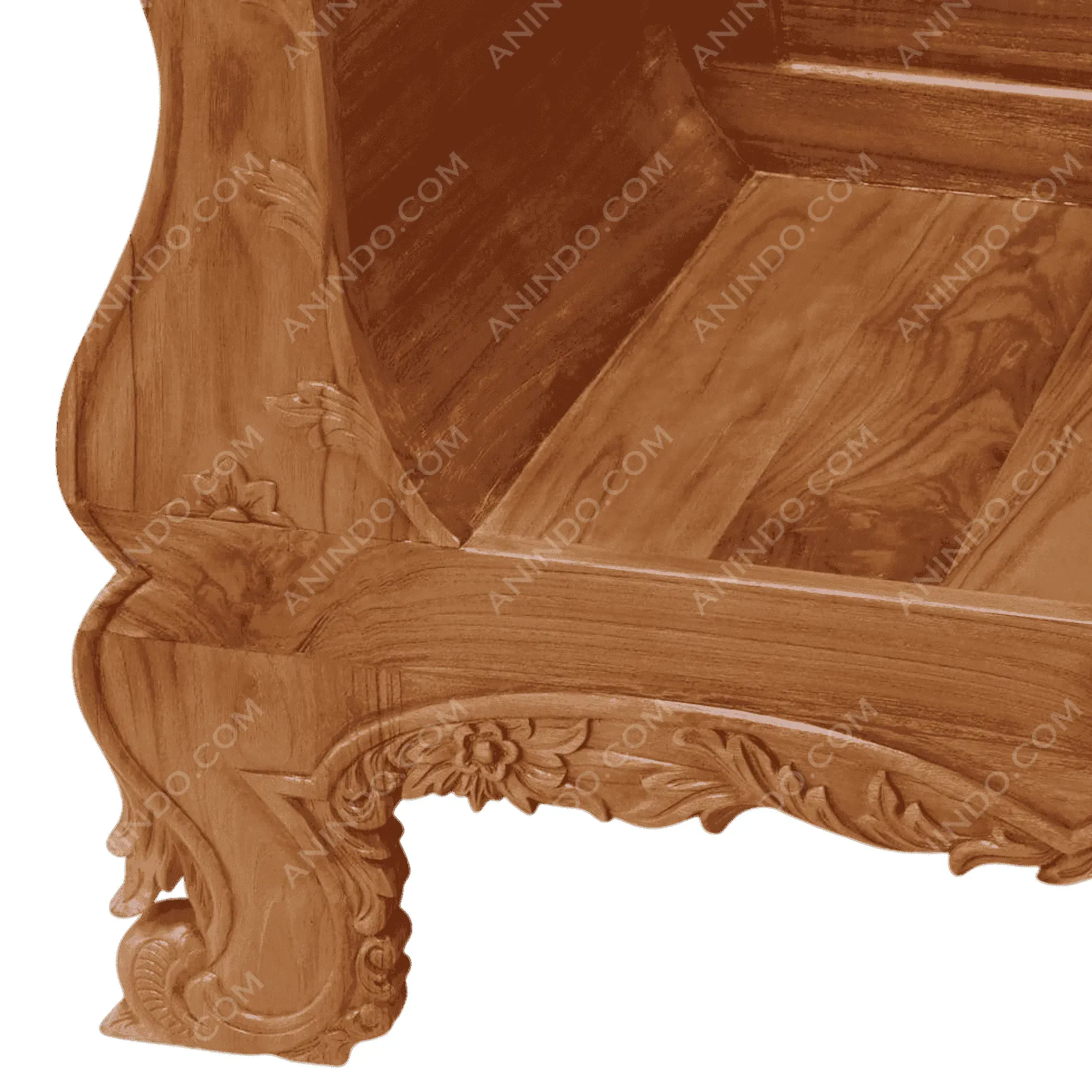 The Jepara Royal Carved Bench - Image 5