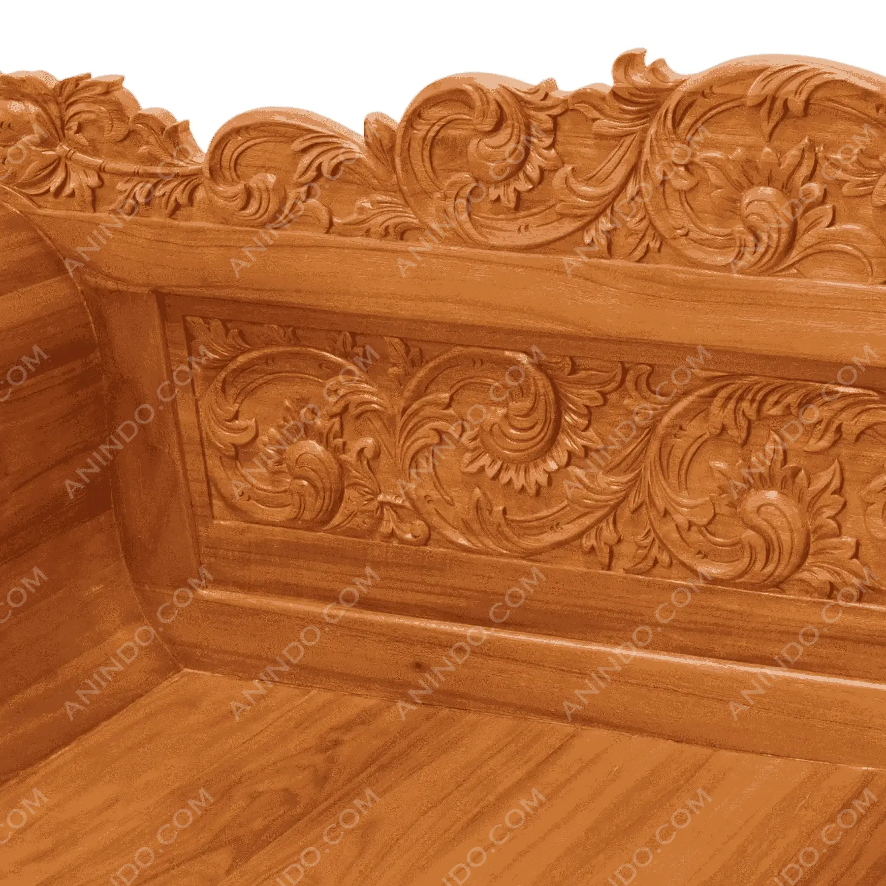 The Jepara Royal Carved Bench - Image 6