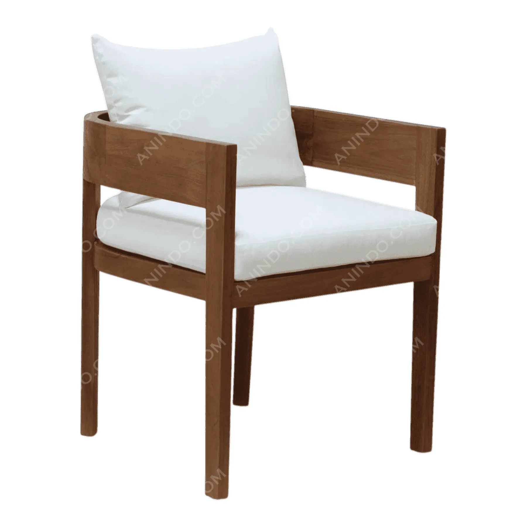 The Oslo Teak Armchair (White) - Image 2