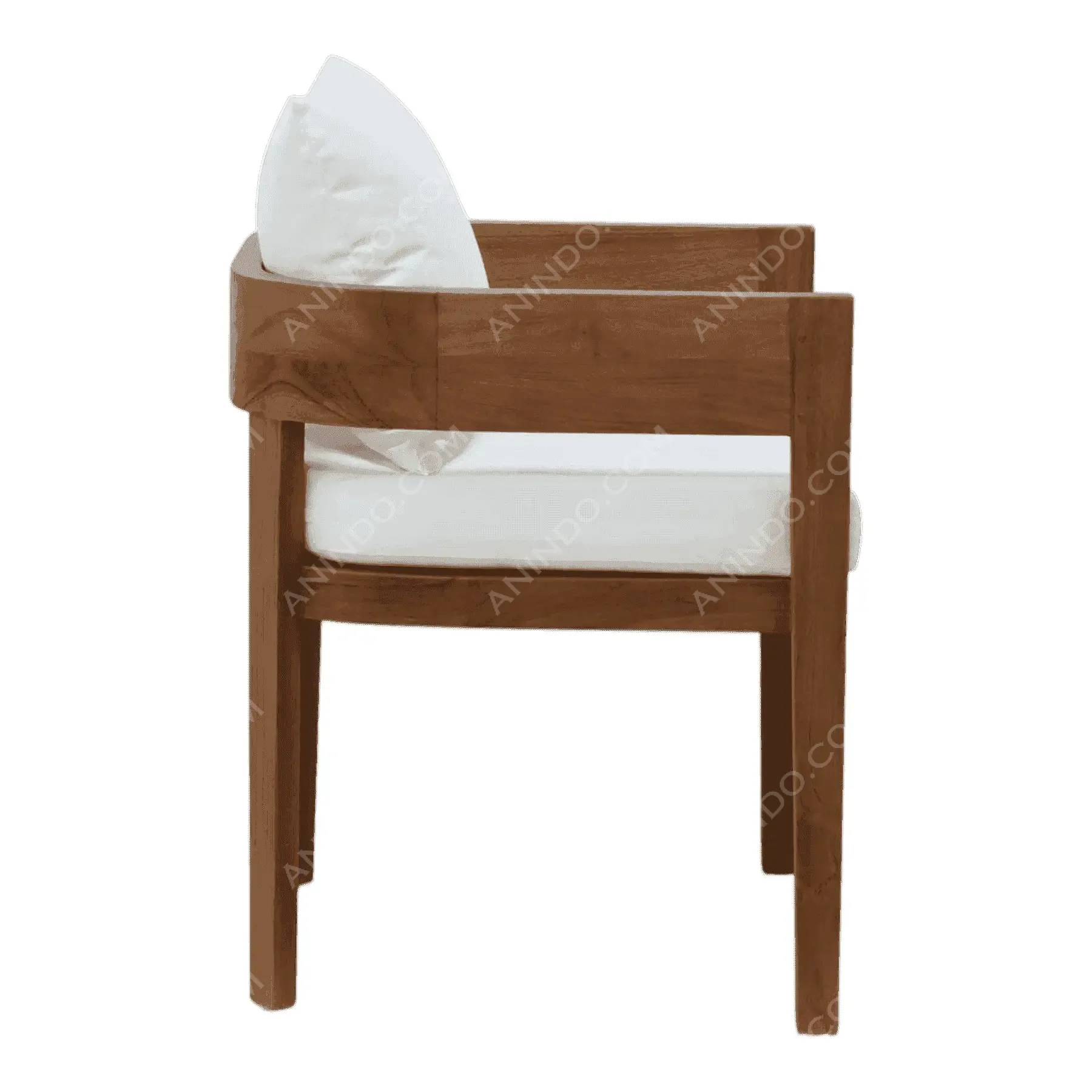 The Oslo Teak Armchair (White) - Image 4