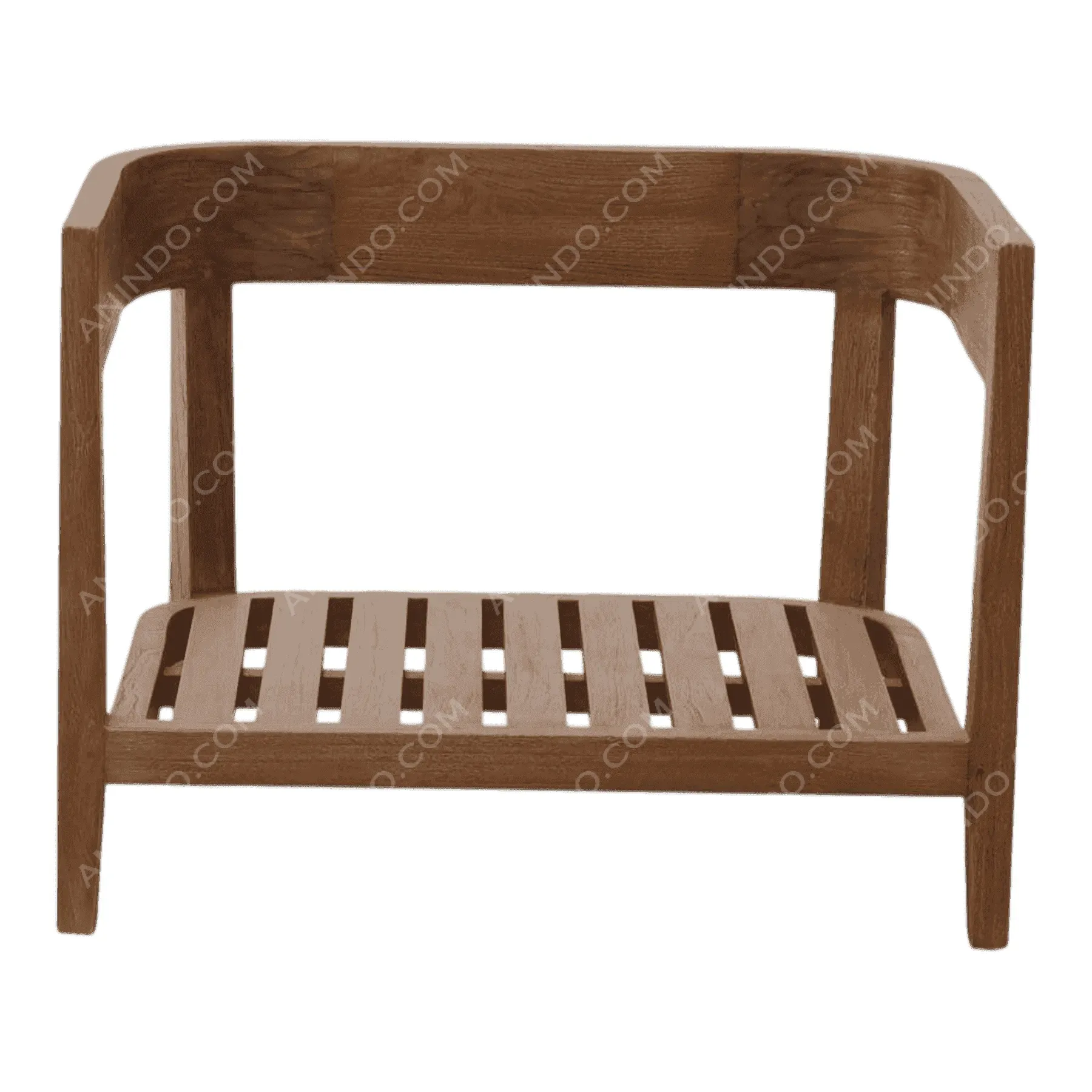 Aura Curved-Back Teak Bench