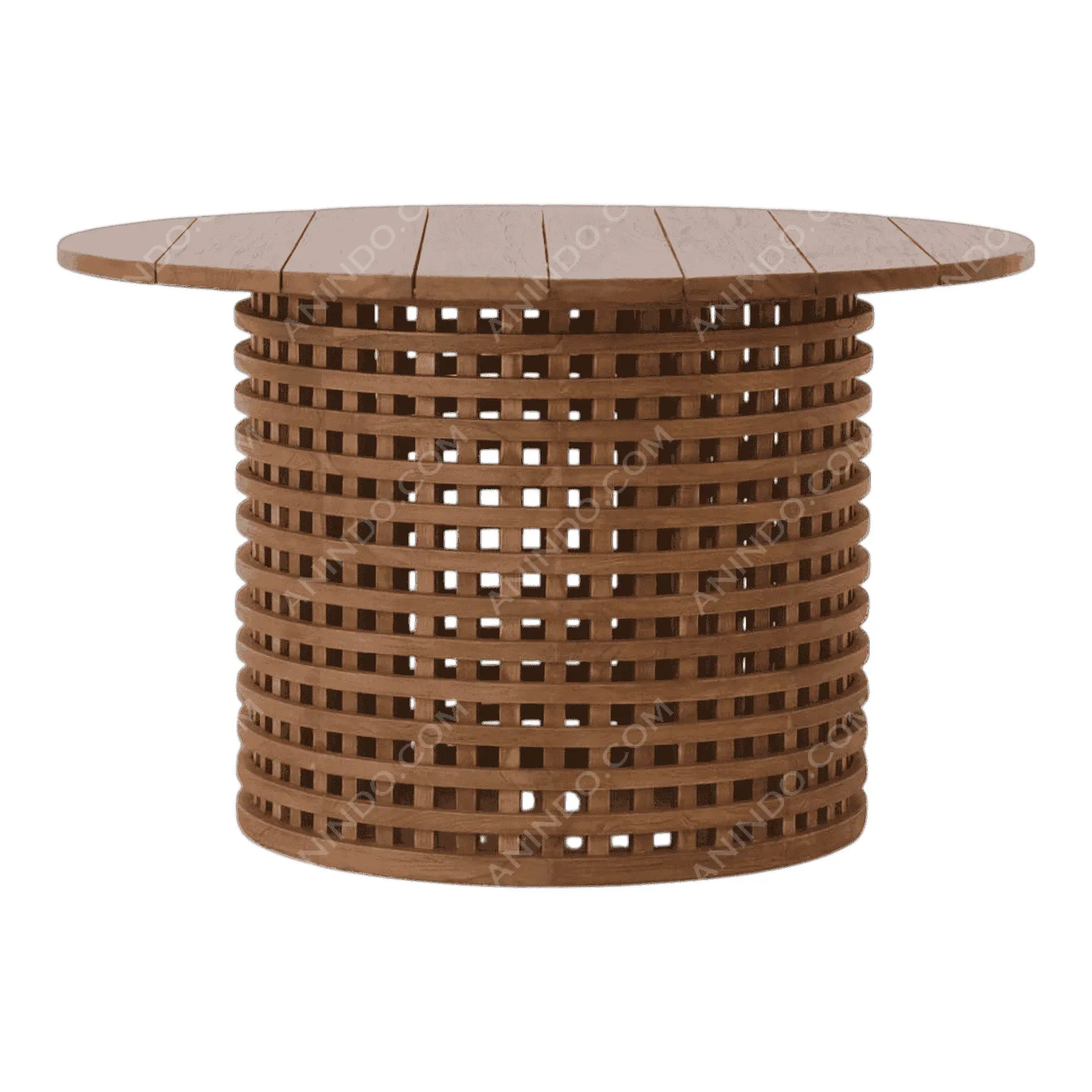 Lattice Weave Pedestal Table