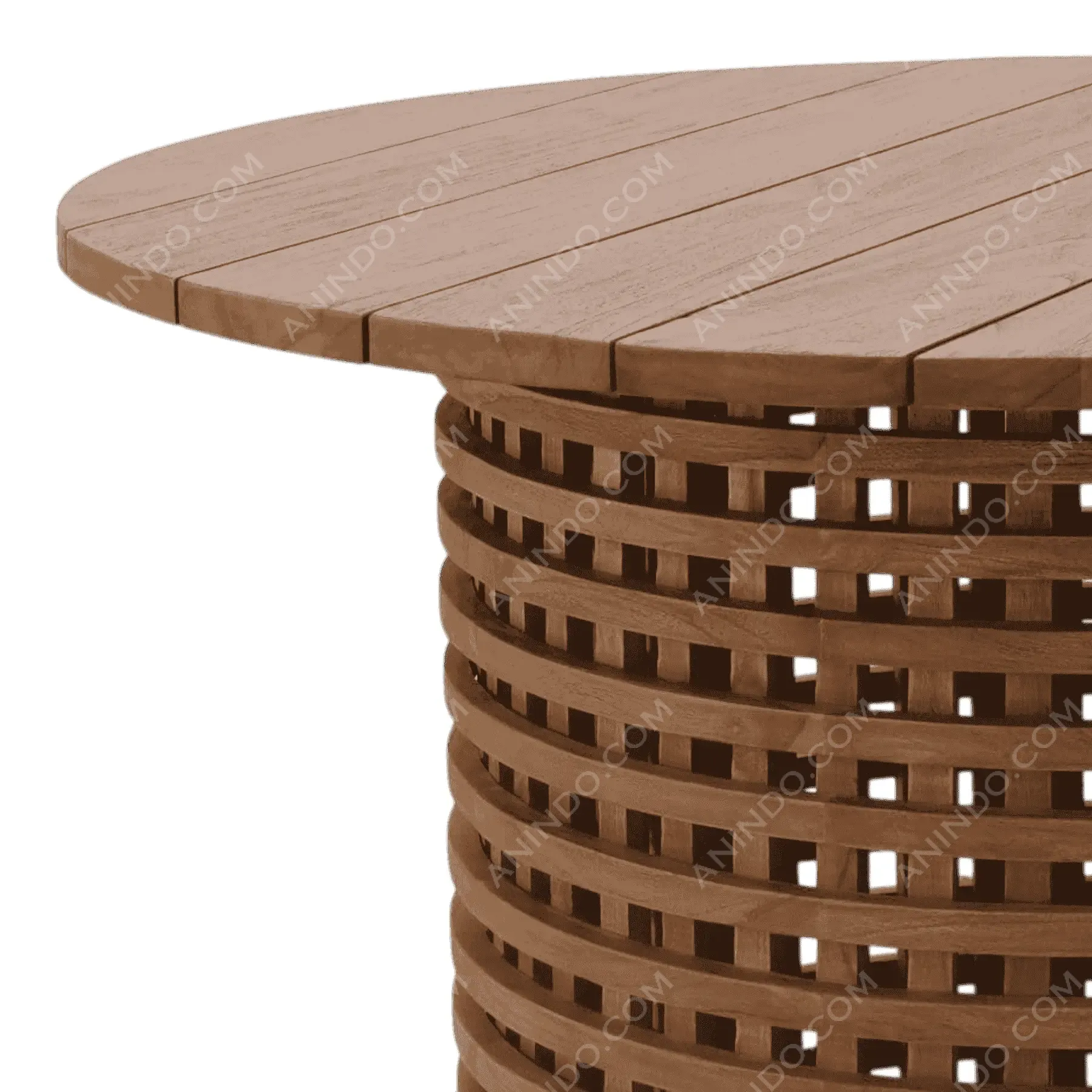 Lattice Weave Pedestal Table - Image 2