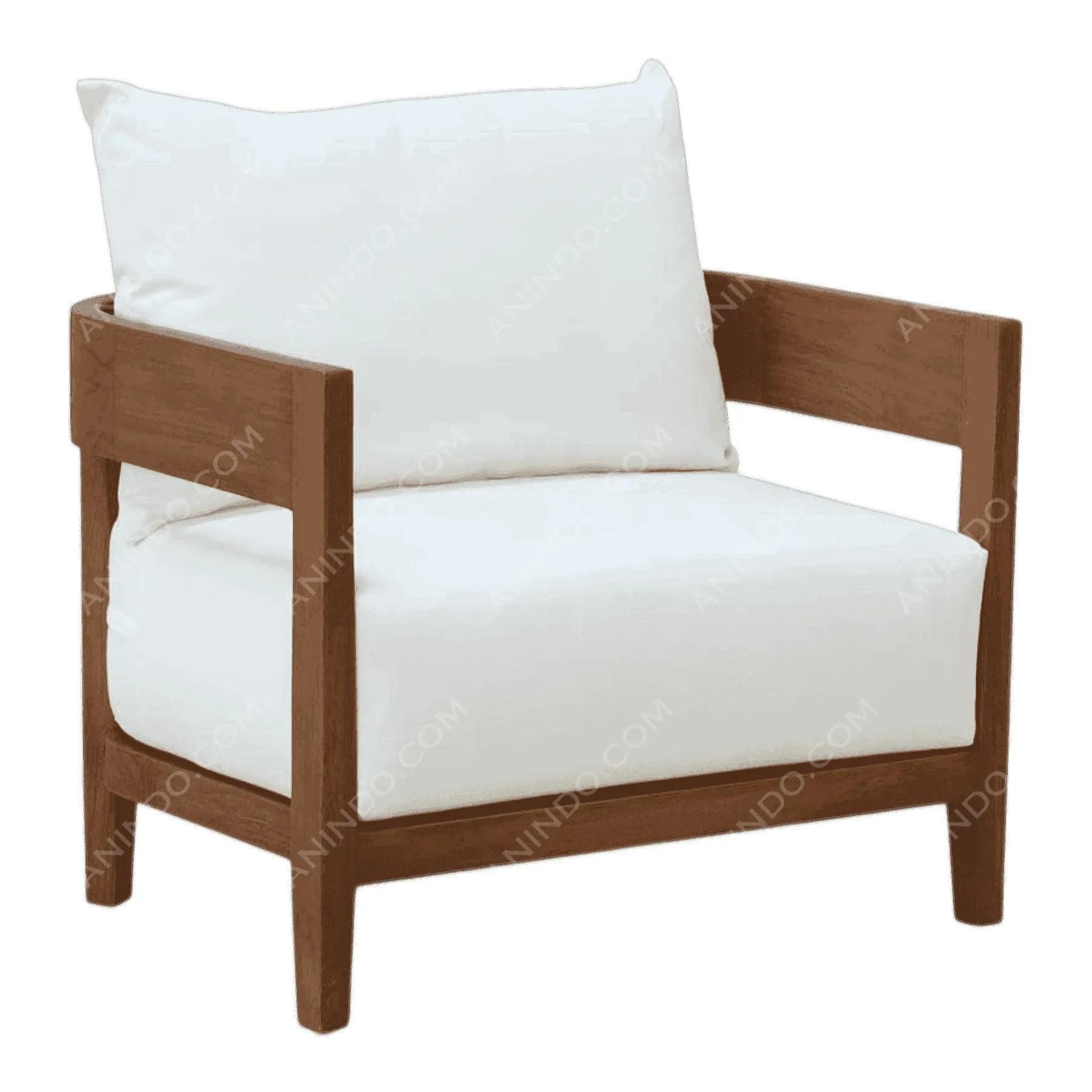 Oslo Teak Lounge Chair (White) - Image 2