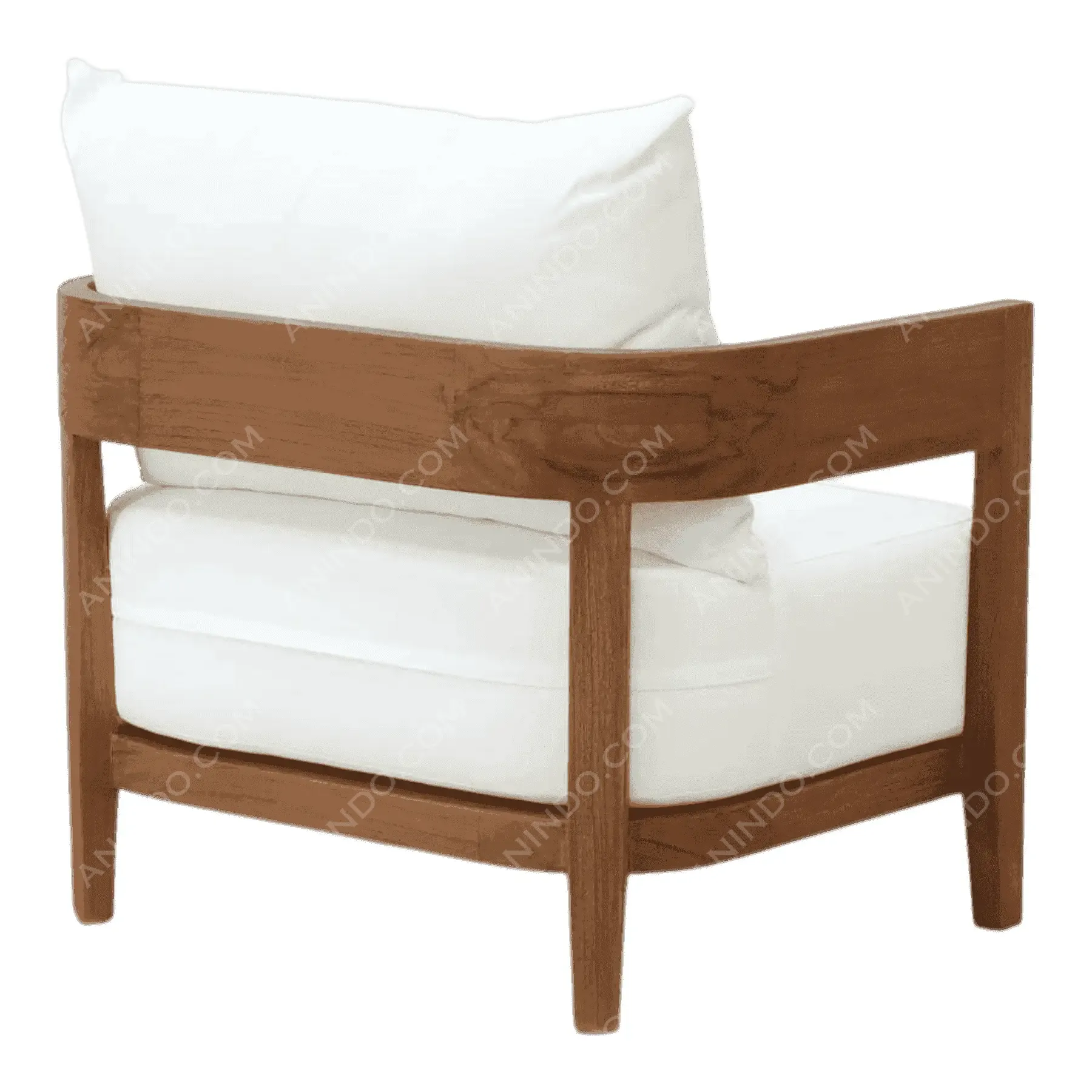 Oslo Teak Lounge Chair (White) - Image 4