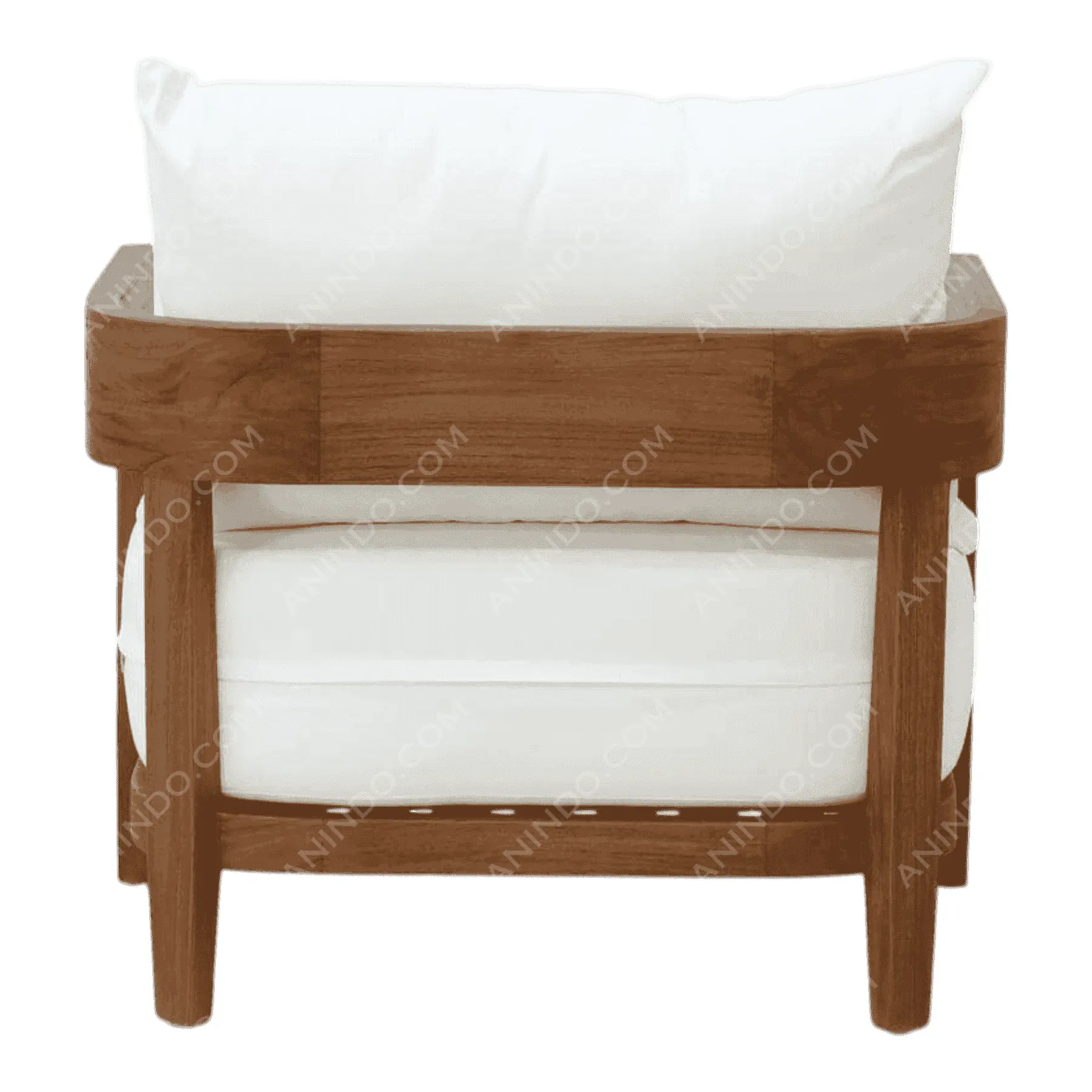 Oslo Teak Lounge Chair (White) - Image 5