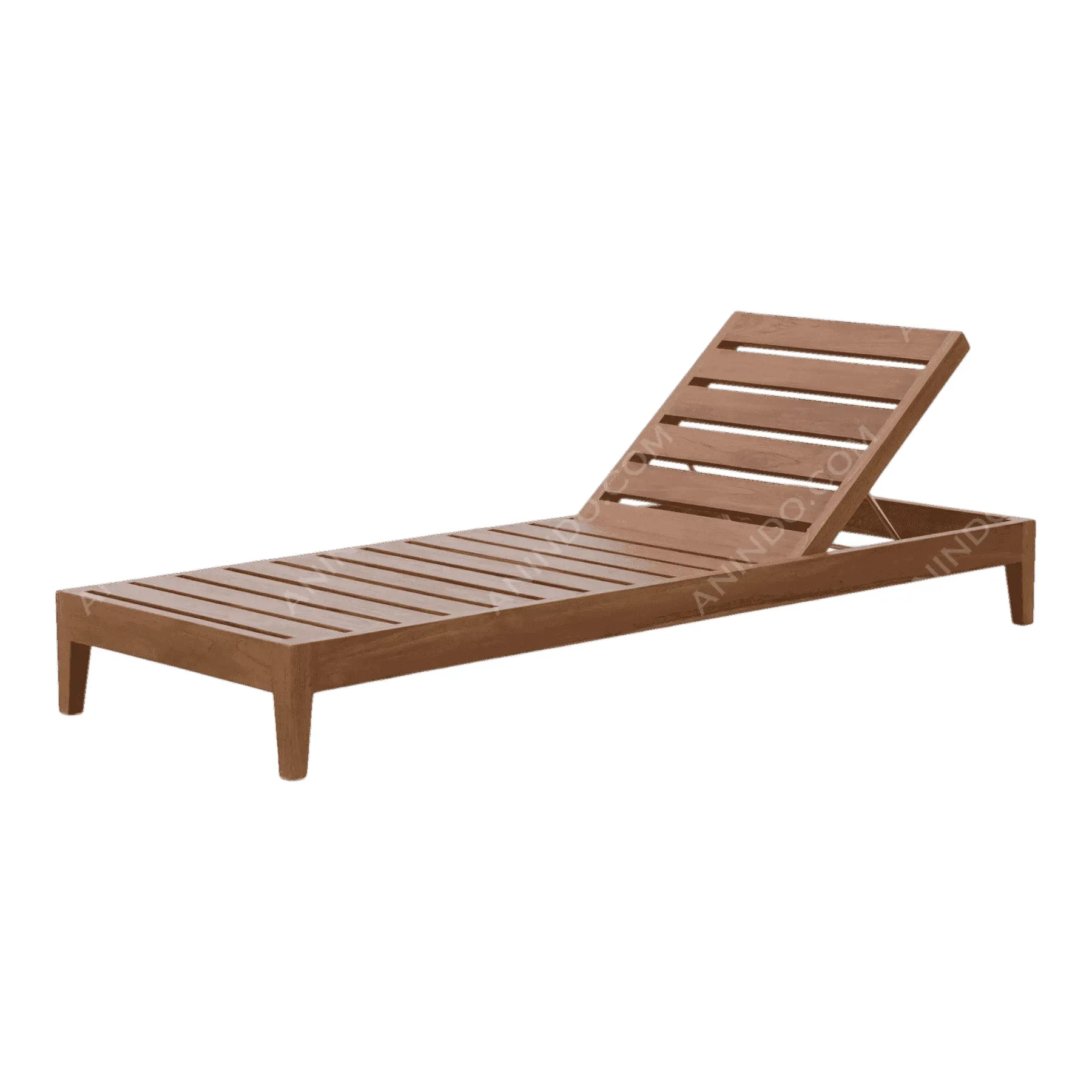 Linear Teak Sun Lounger (Frame) - Image 2
