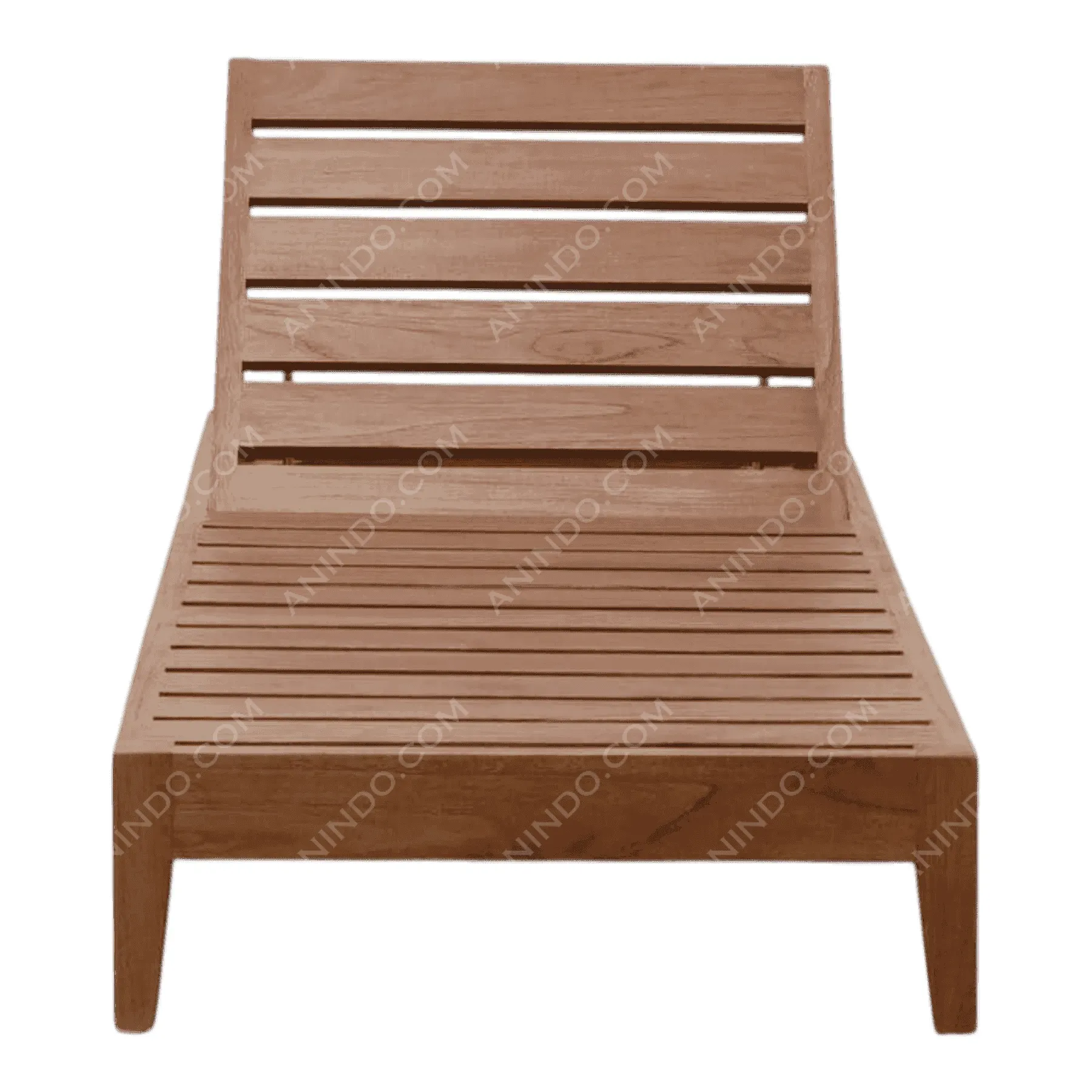 Linear Teak Sun Lounger (Frame) - Image 3