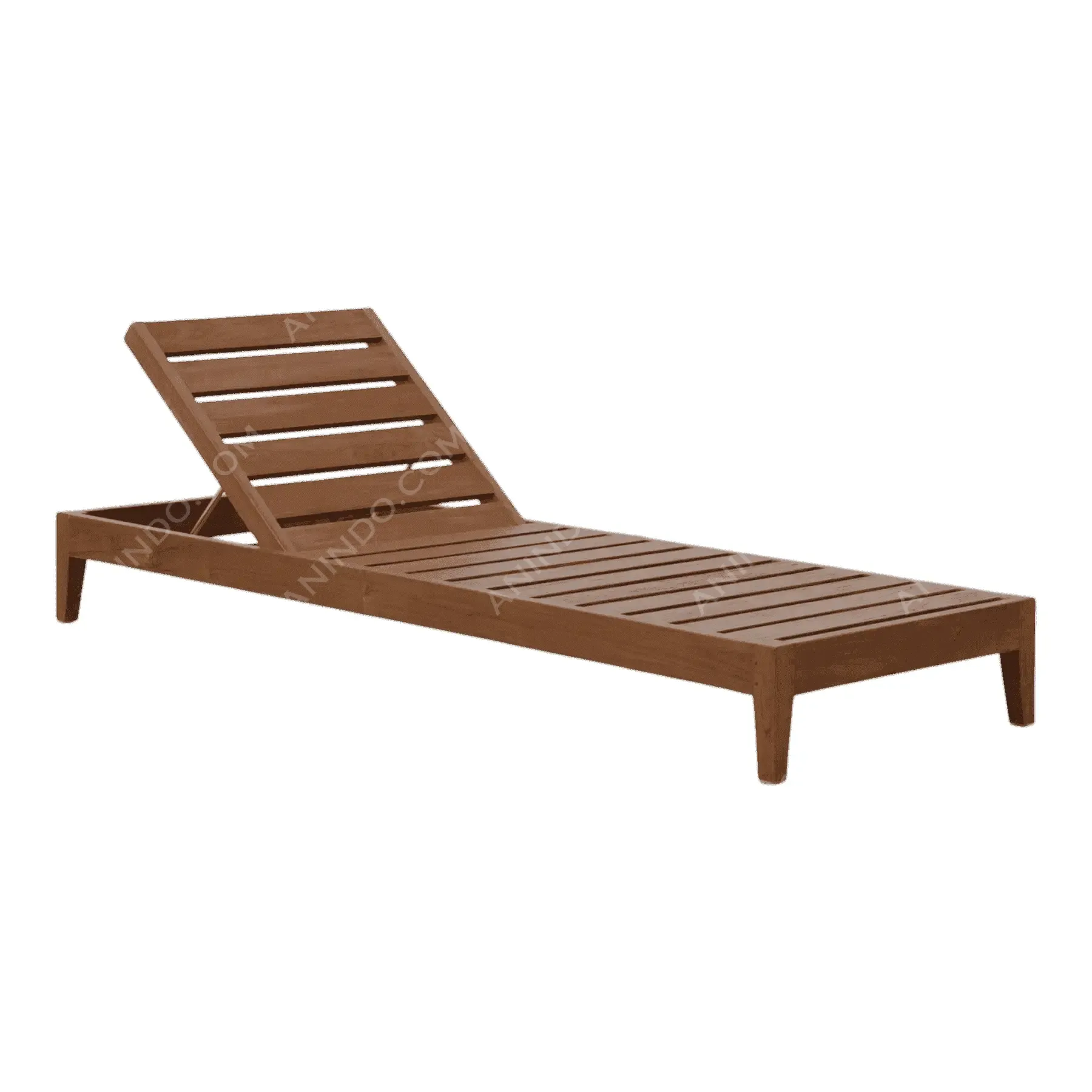 Linear Teak Sun Lounger (Frame) - Image 4