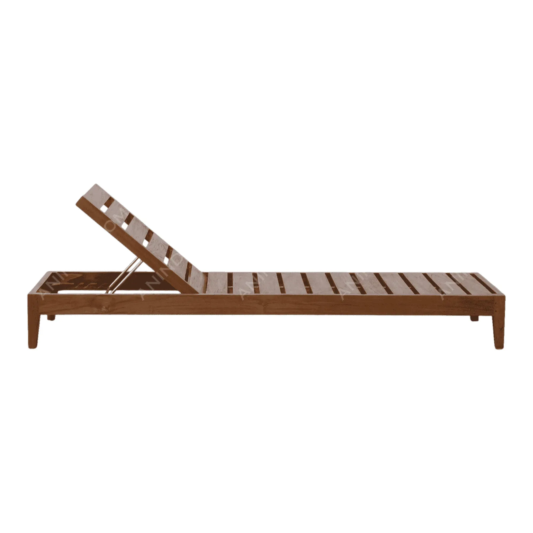 Linear Teak Sun Lounger (Frame) - Image 5