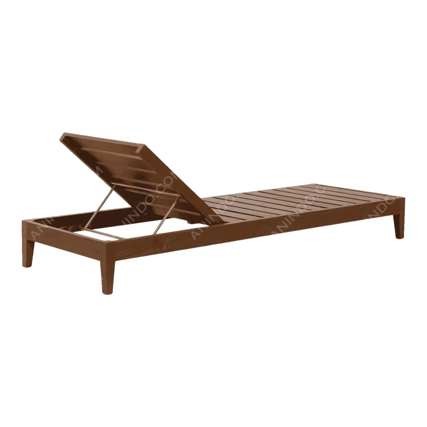 Linear Teak Sun Lounger (Frame) - Image 6