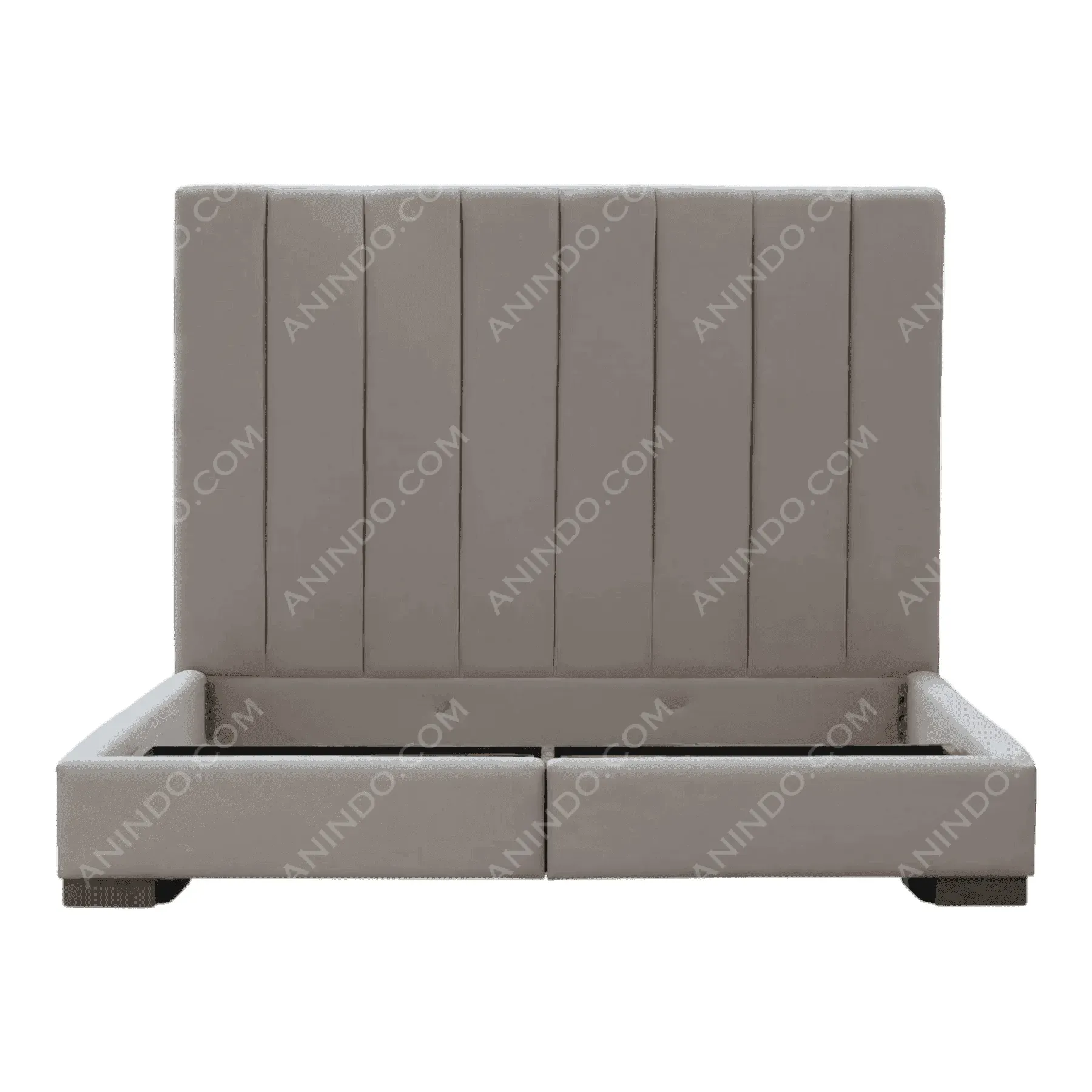 Channel-Tufted Upholstered Bed